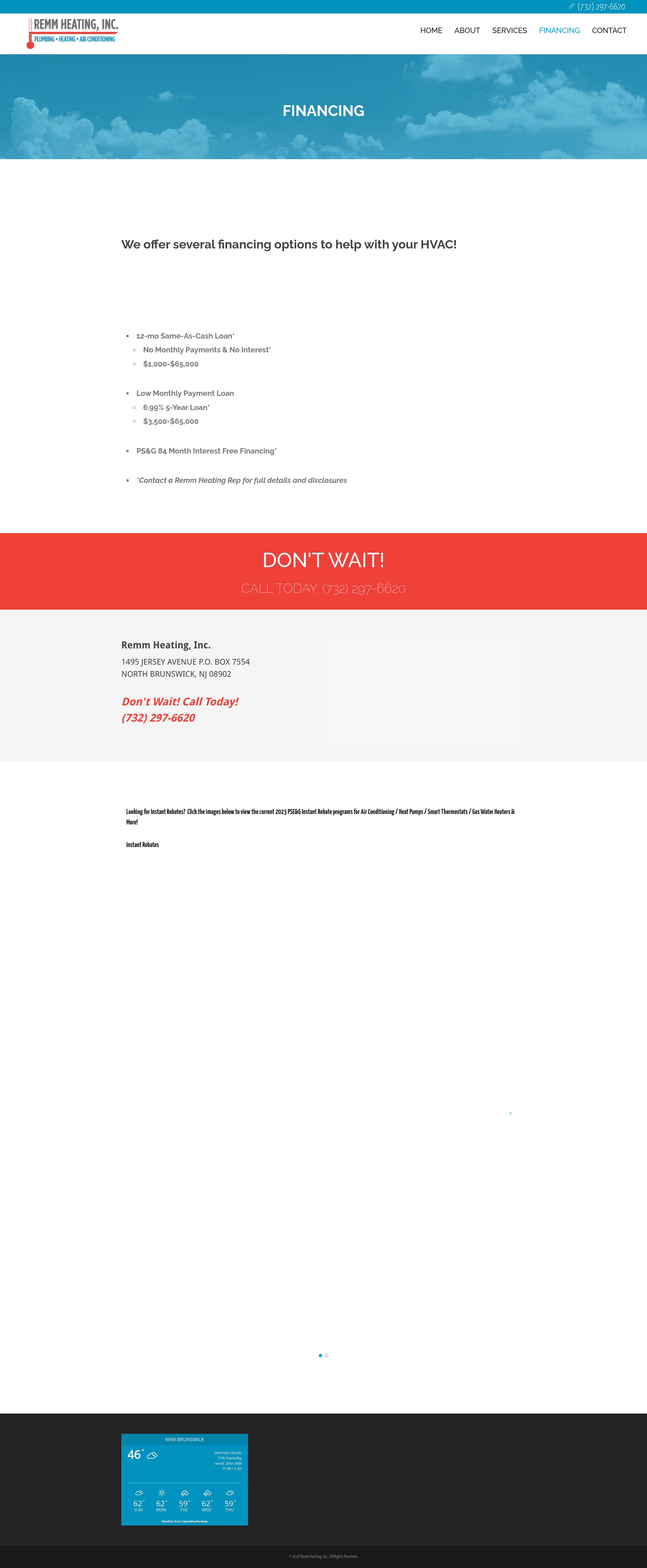 Screenshot of remmheating.com