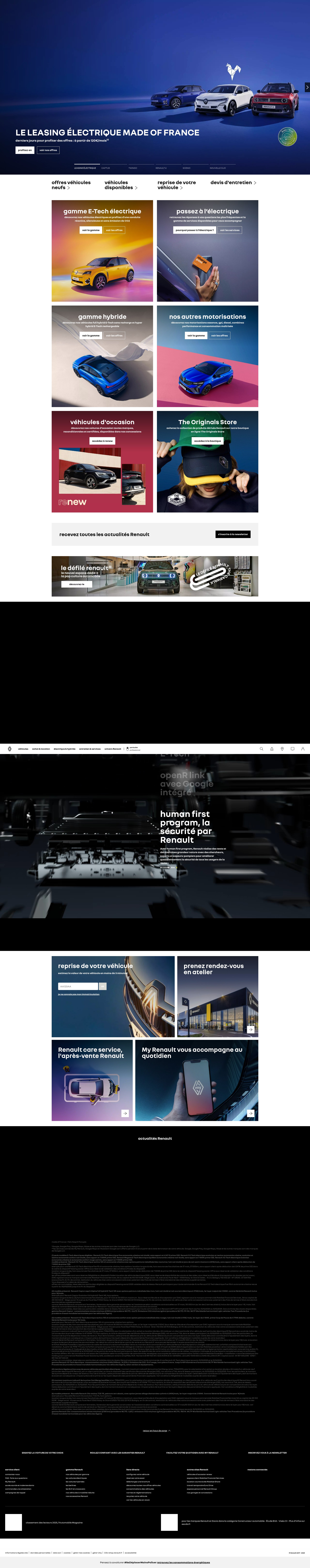 Screenshot of renault.fr