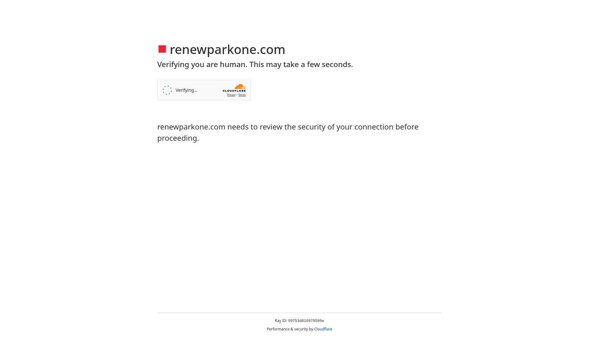 Screenshot of renewparkone.com