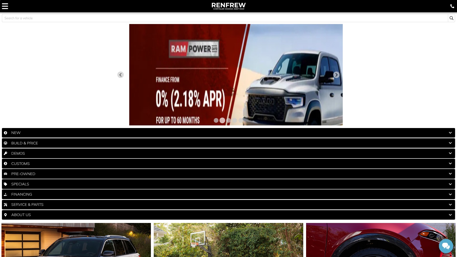 Screenshot of renfrewchrysler.com