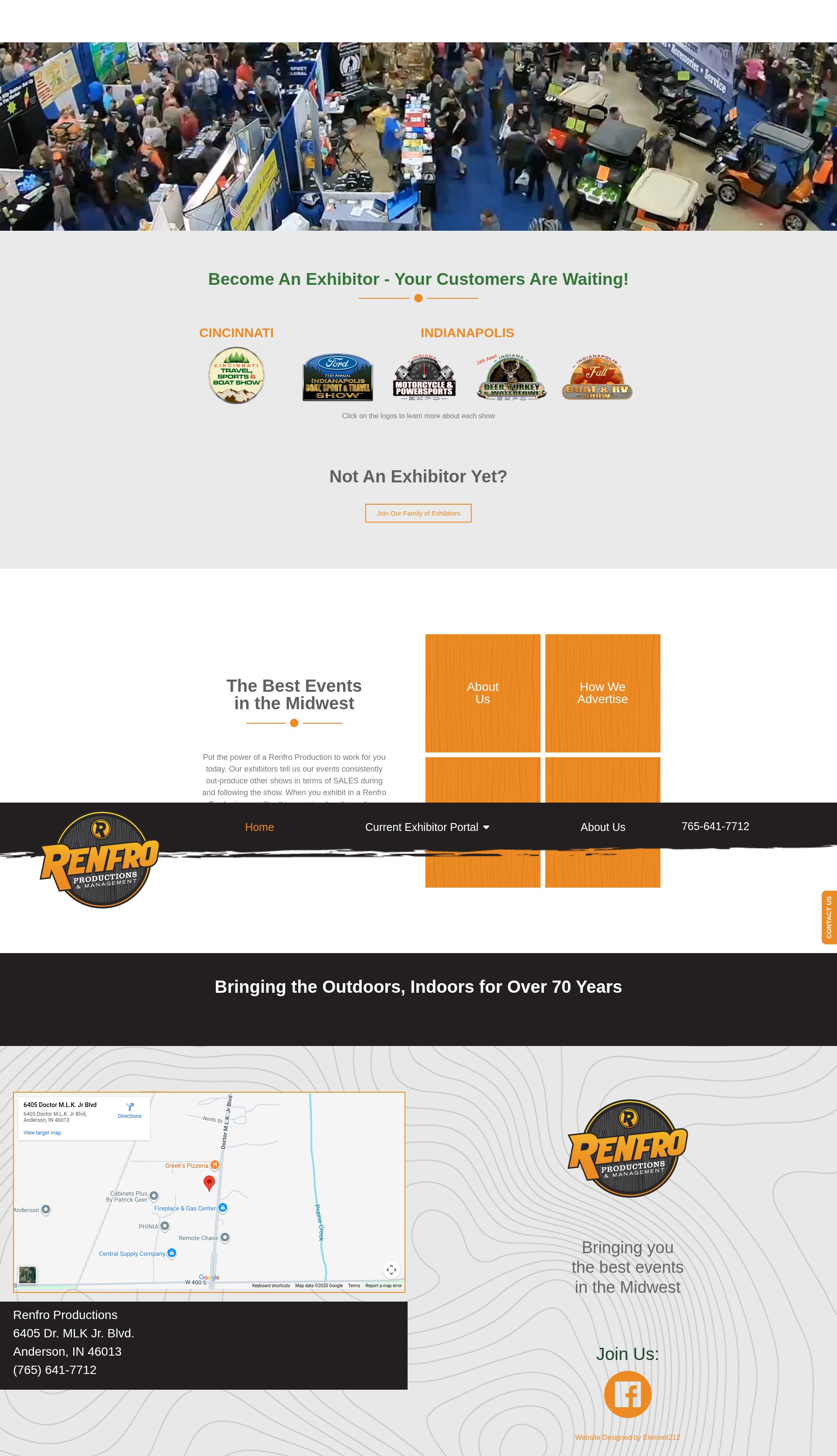 Screenshot of renfroproductions.com