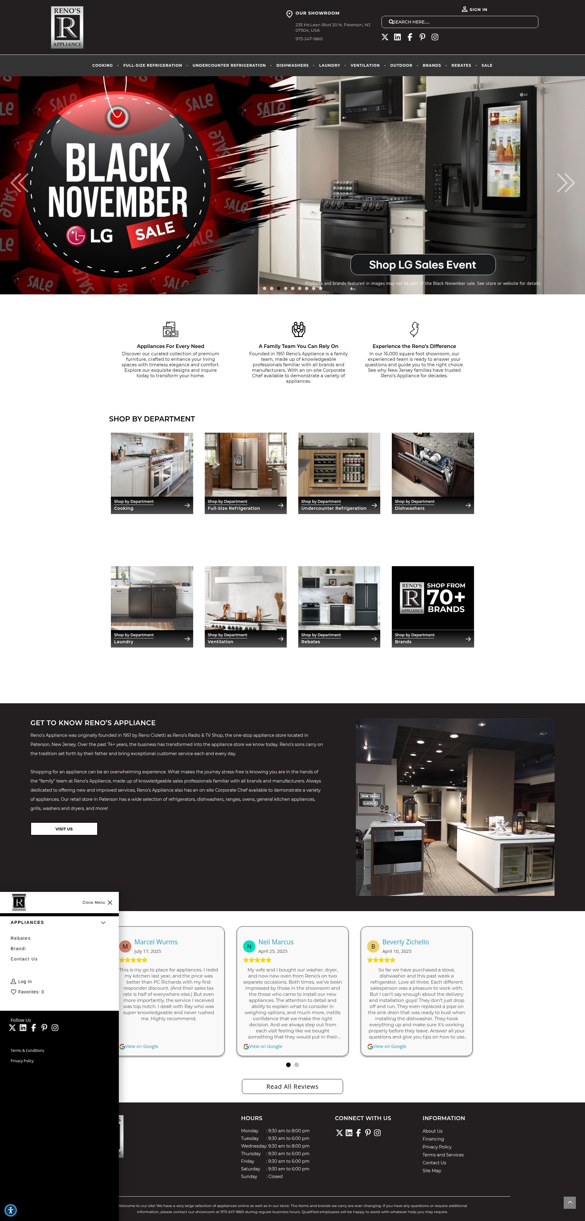 Screenshot of renosappliance.com