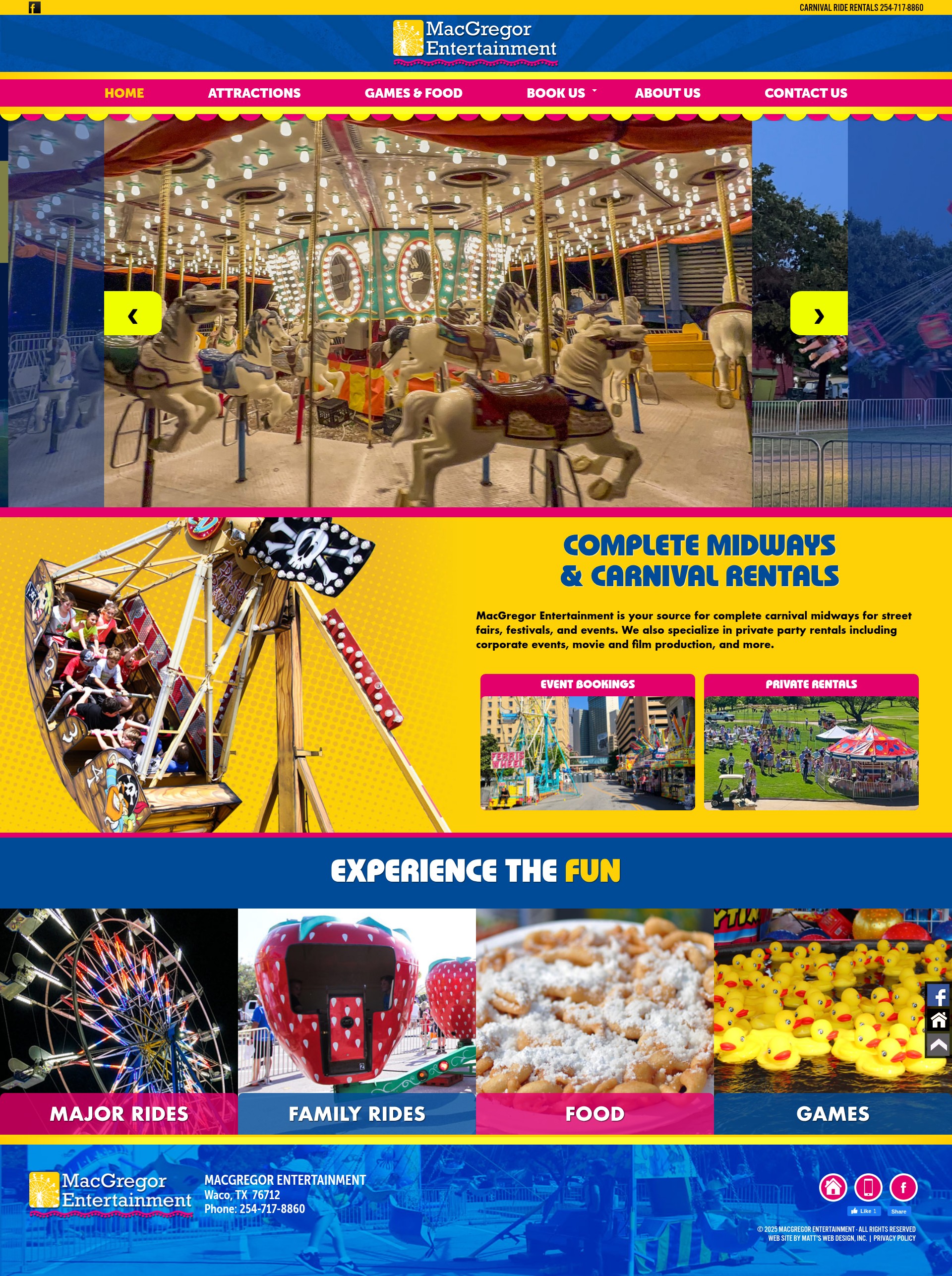 Screenshot of rentacarnival.com