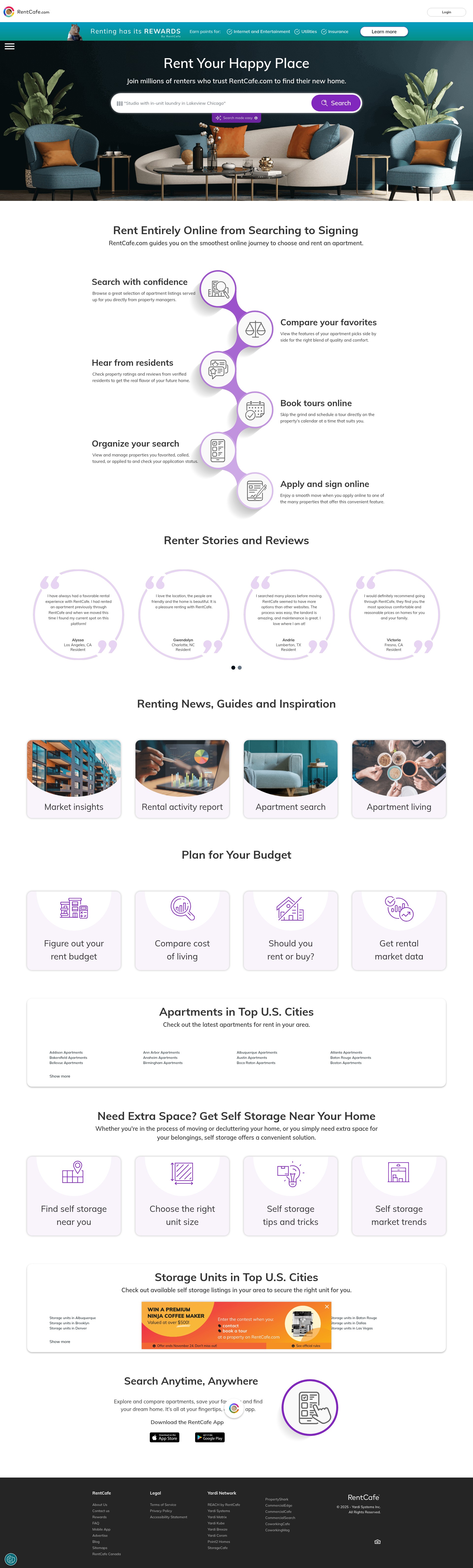 Screenshot of rentcafe.com