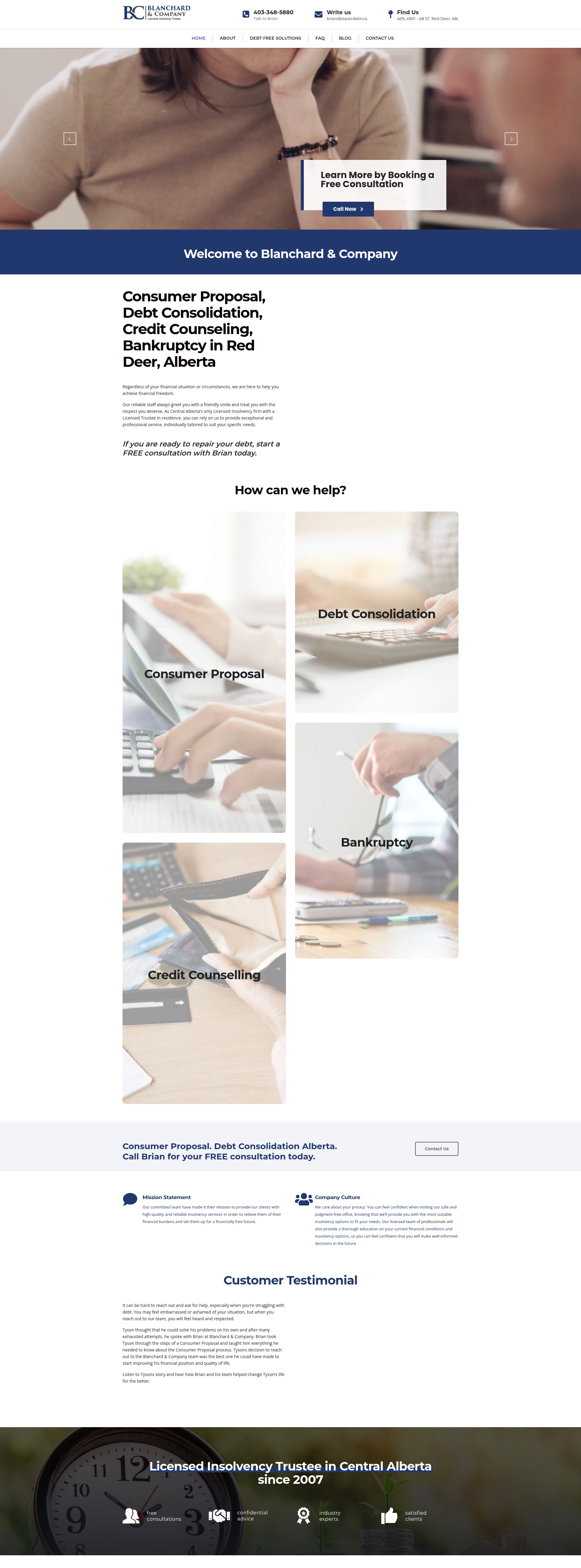 Screenshot of repairdebt.ca