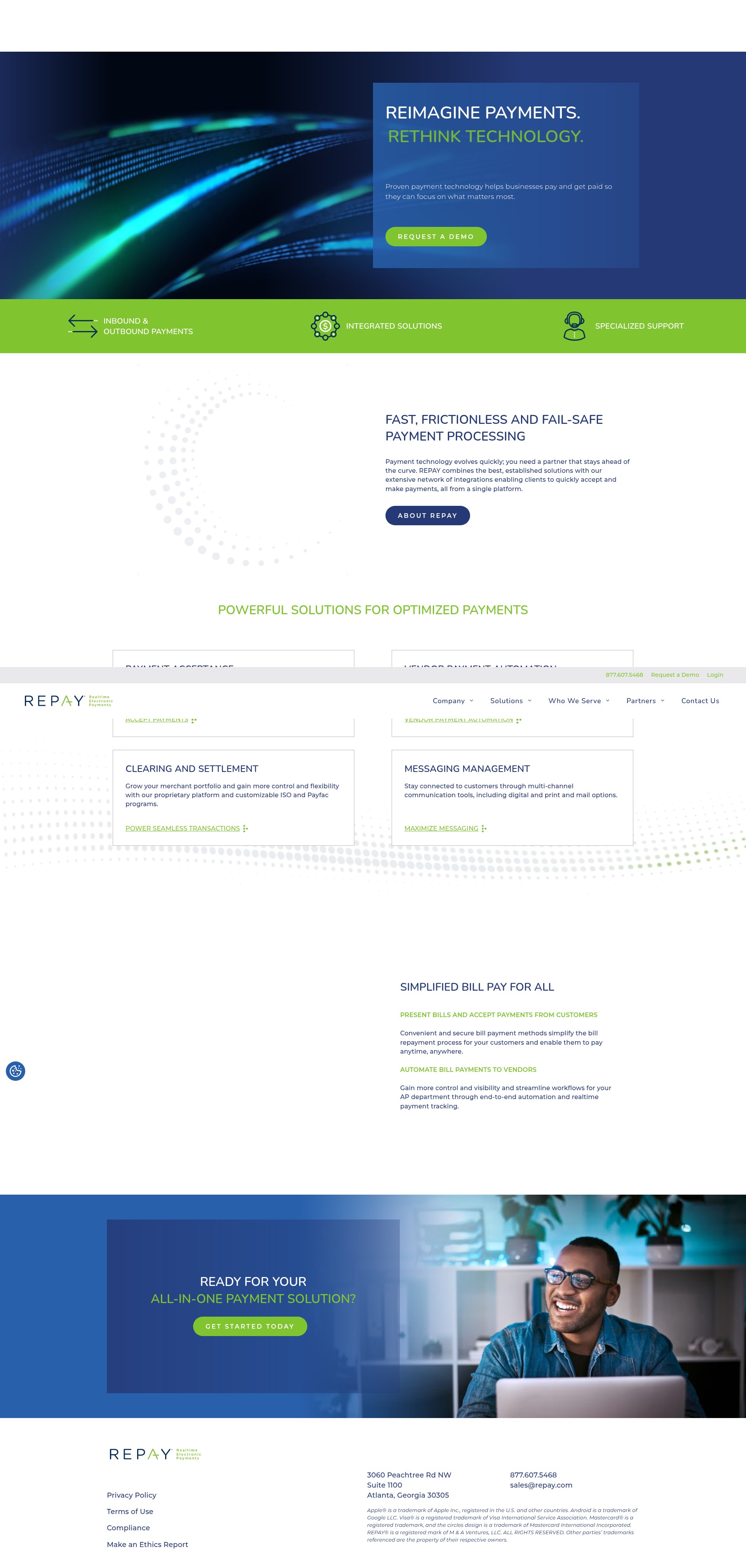 Screenshot of repay.com