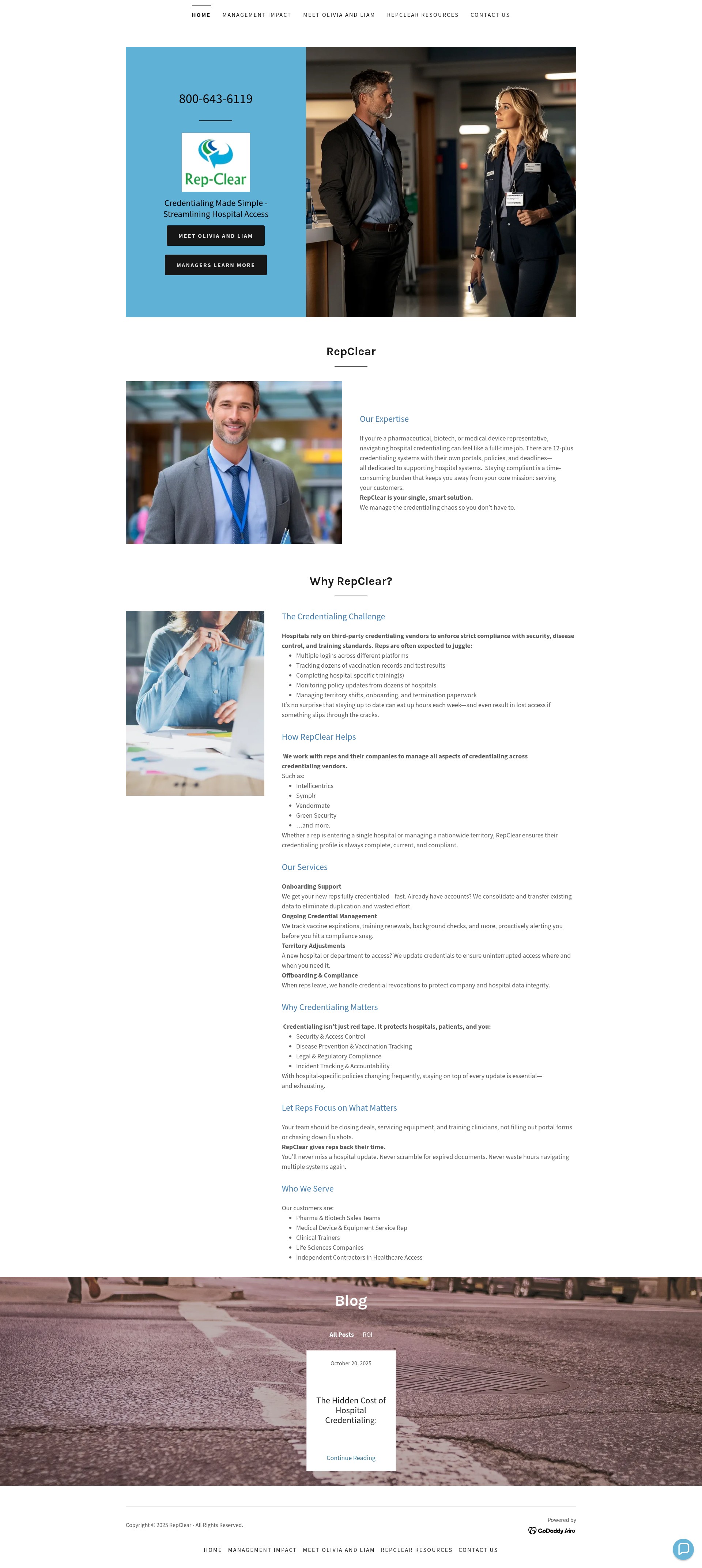 Screenshot of repclear.com