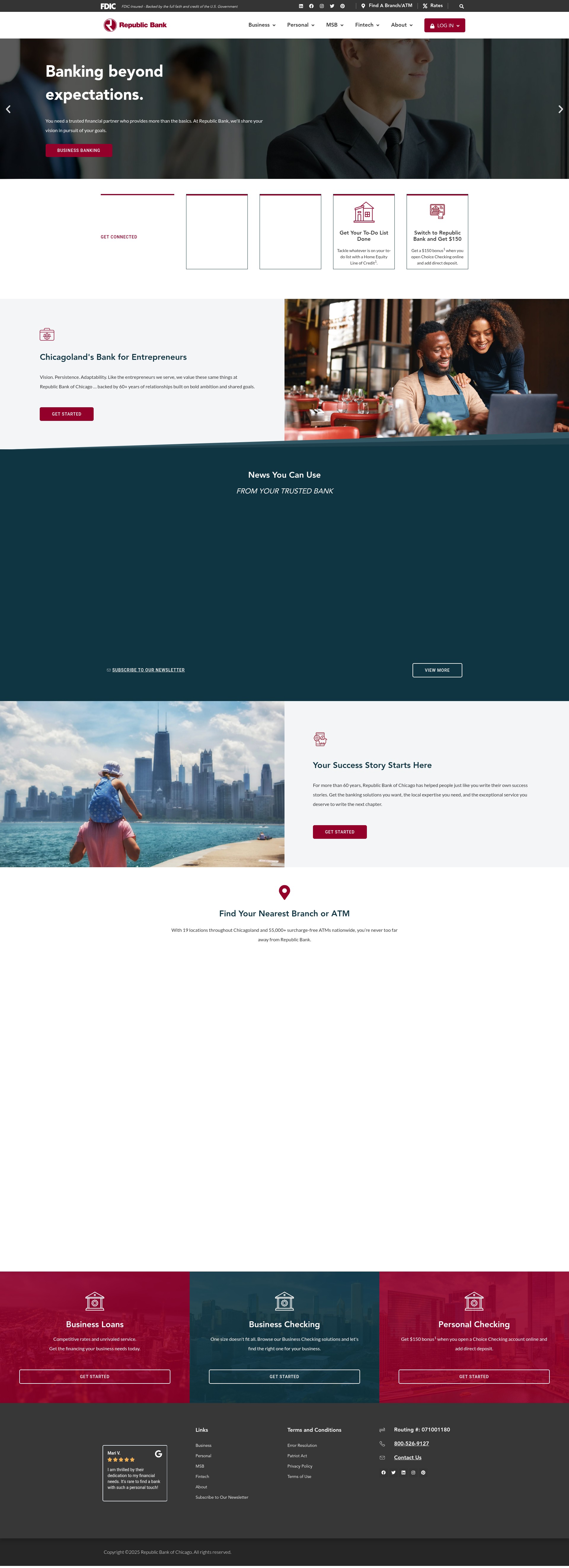 Screenshot of republicebank.com