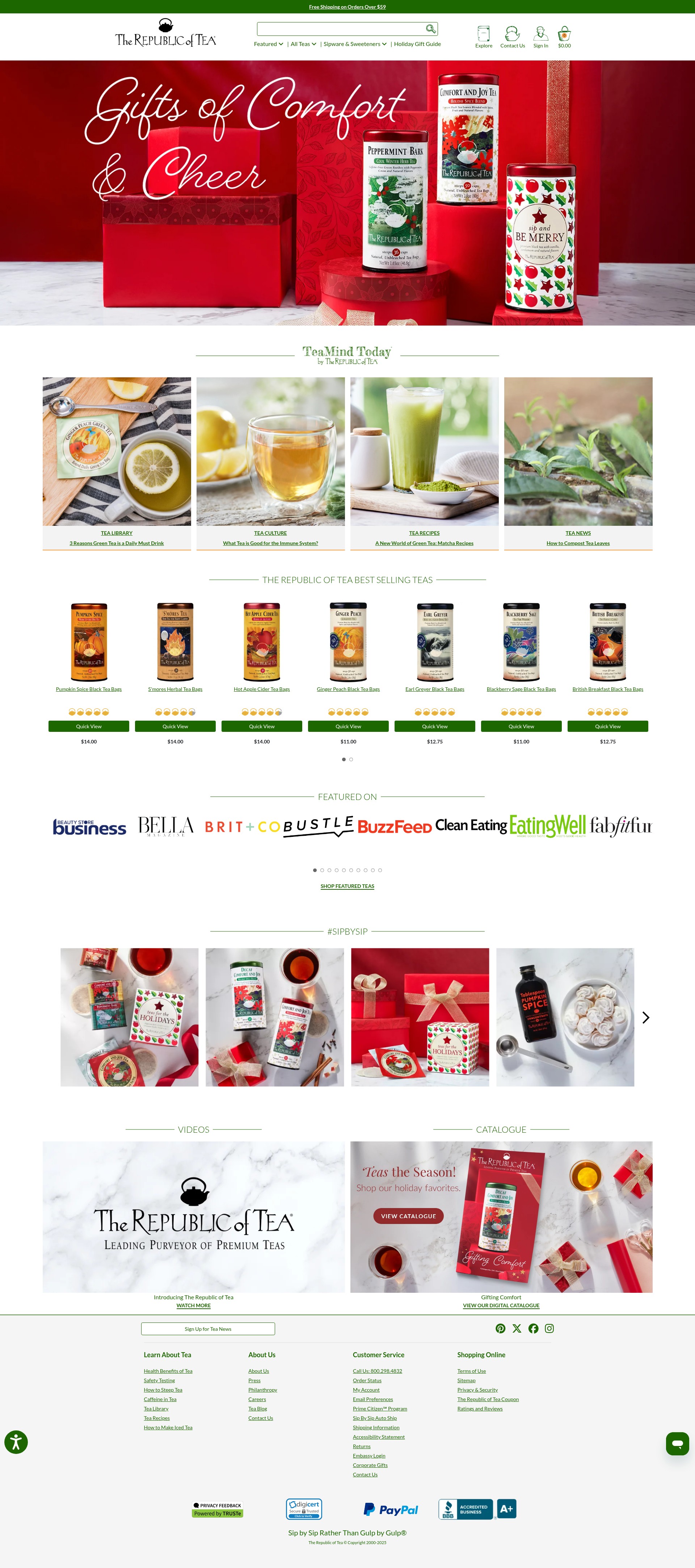 Screenshot of republicoftea.com