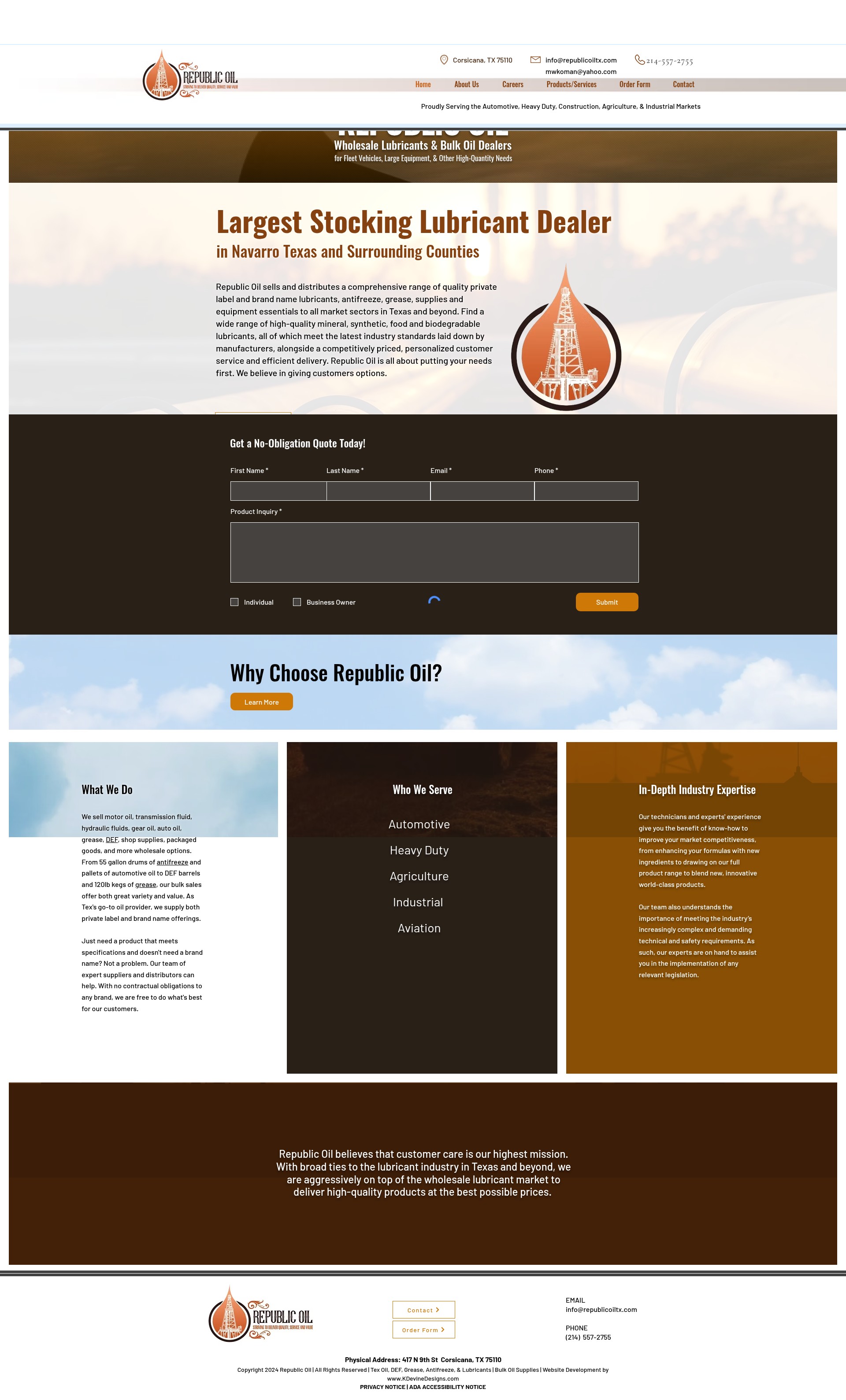 Screenshot of republicoiltx.com