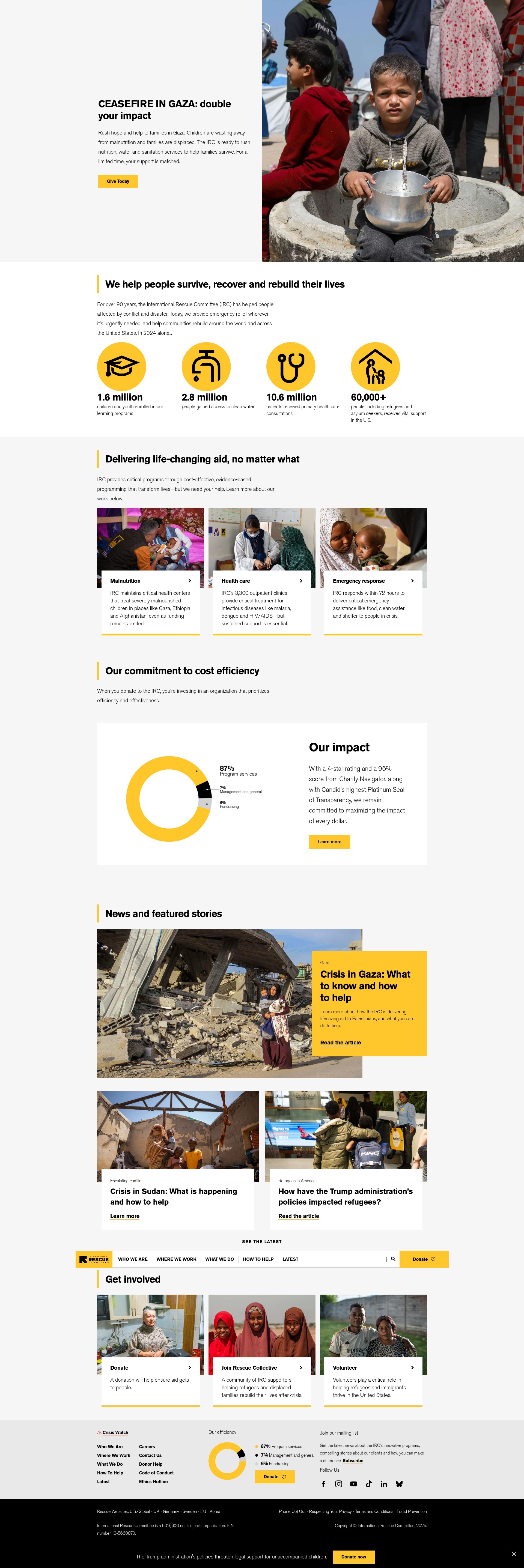 Screenshot of rescue.org