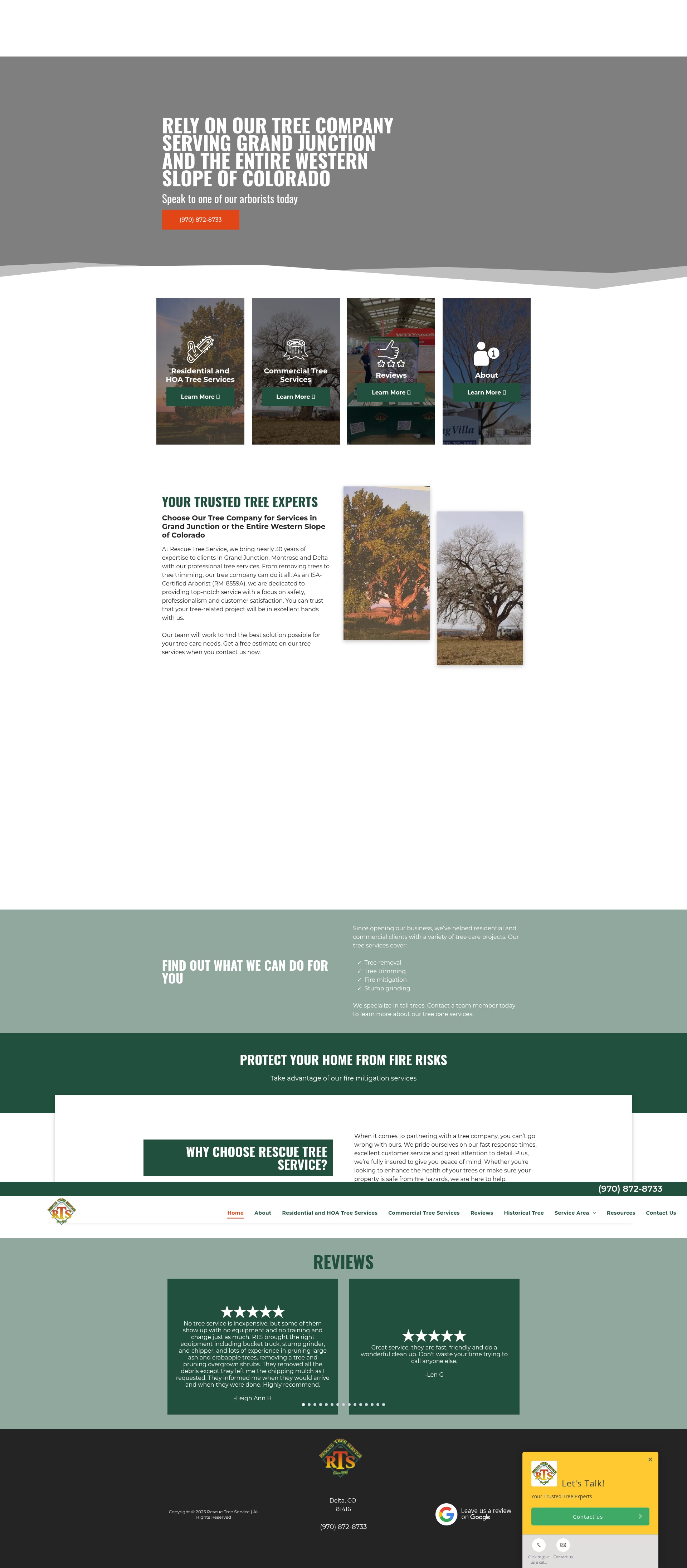 Screenshot of rescuetreeserviceco.com