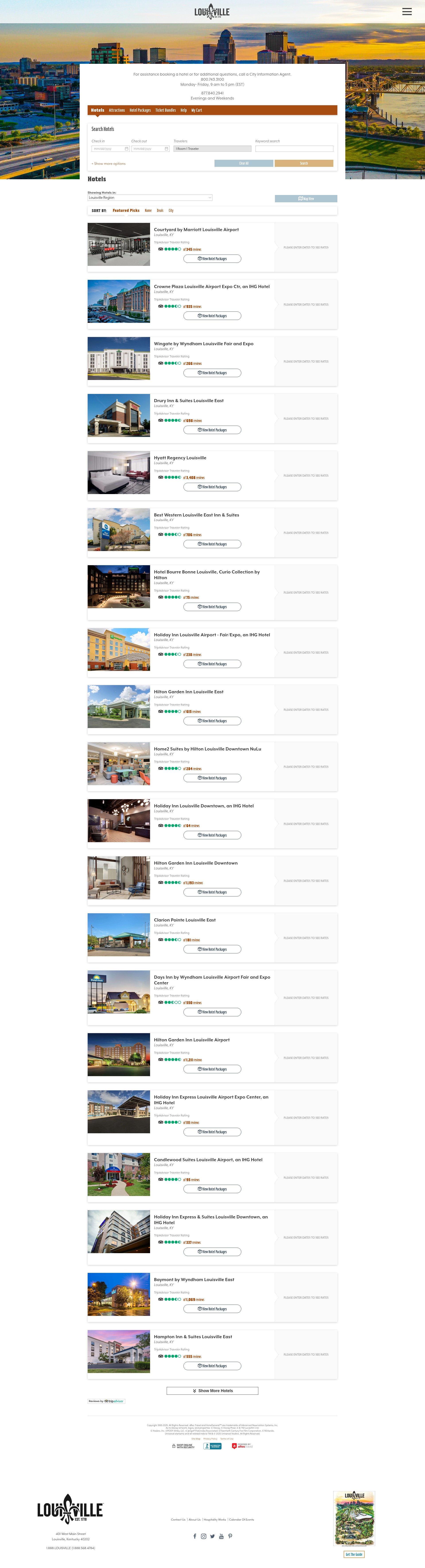 Screenshot of reservations.gotolouisville.com