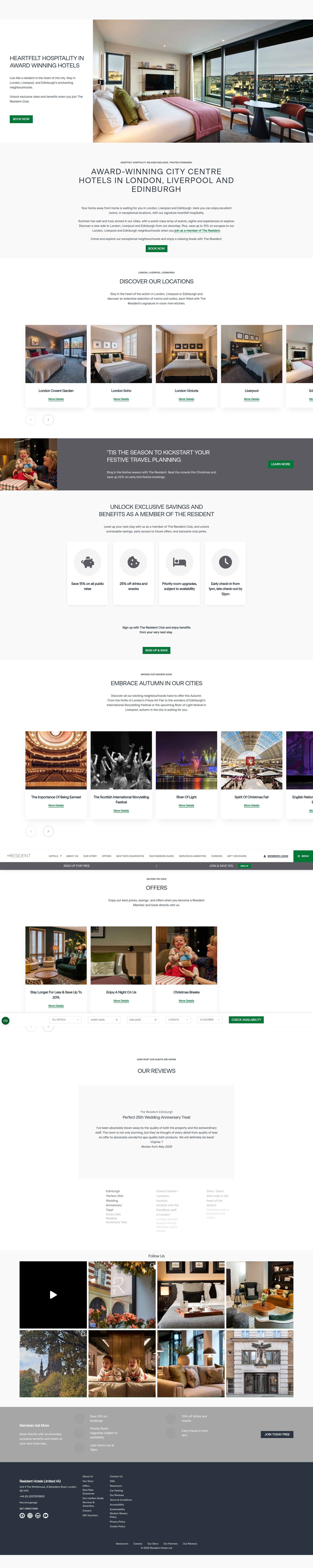 Screenshot of residenthotels.com