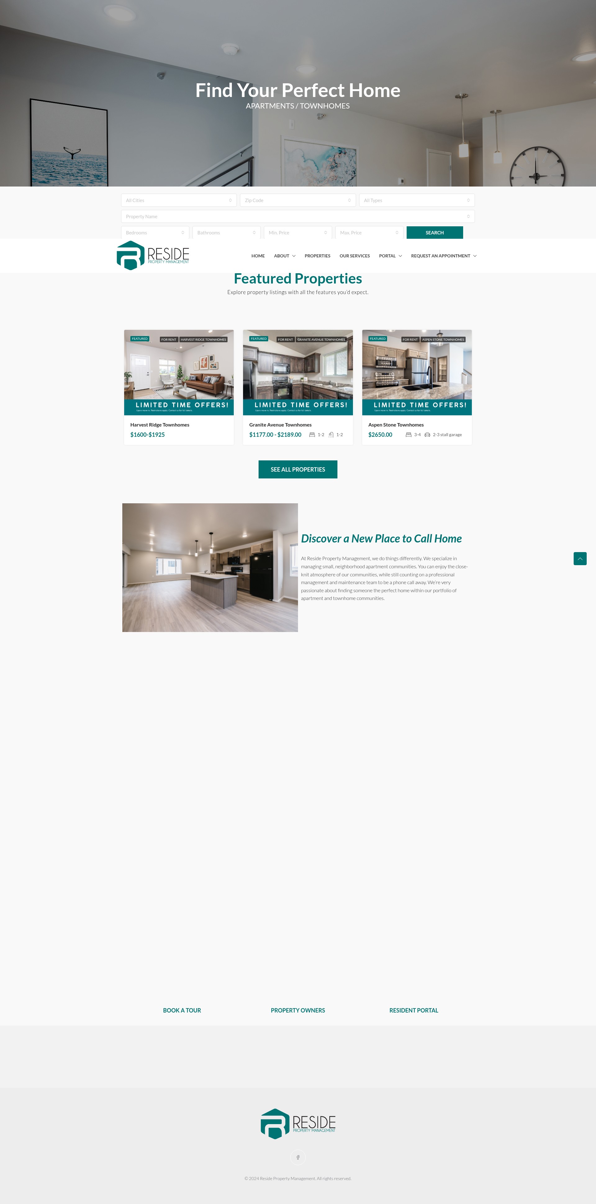 Screenshot of residepropertymanagement.com