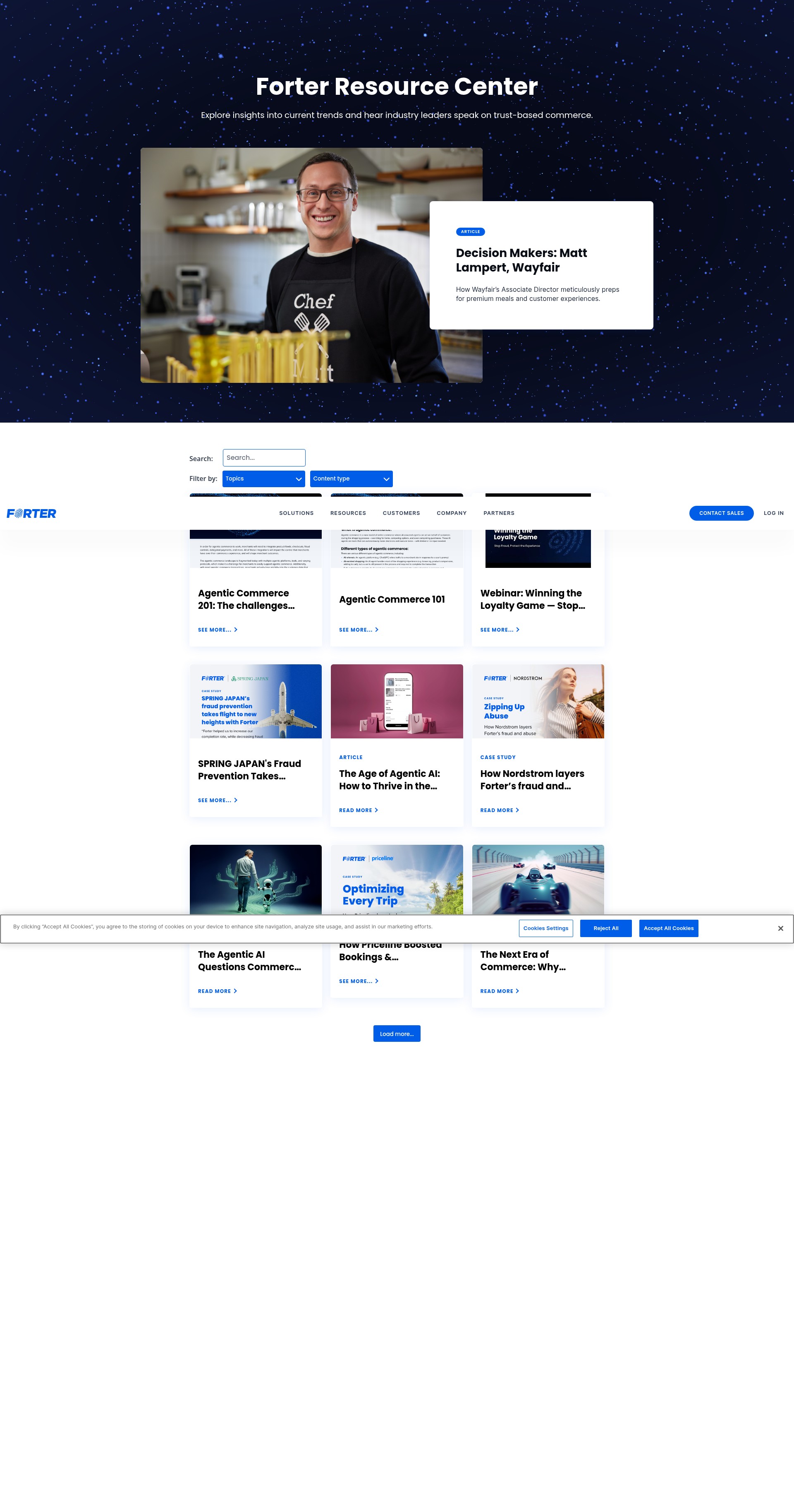 Screenshot of resources.forter.com