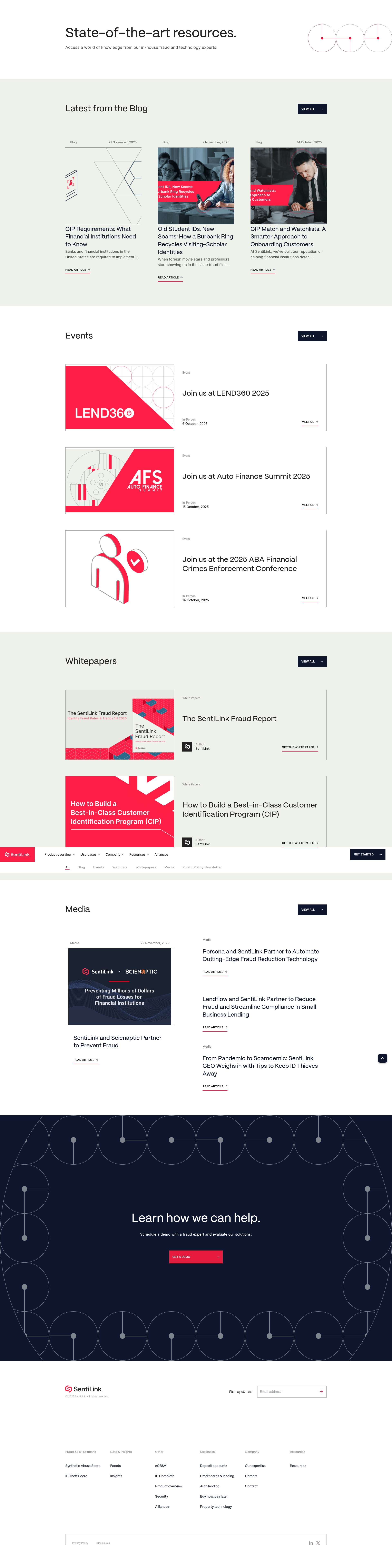 Screenshot of resources.sentilink.com