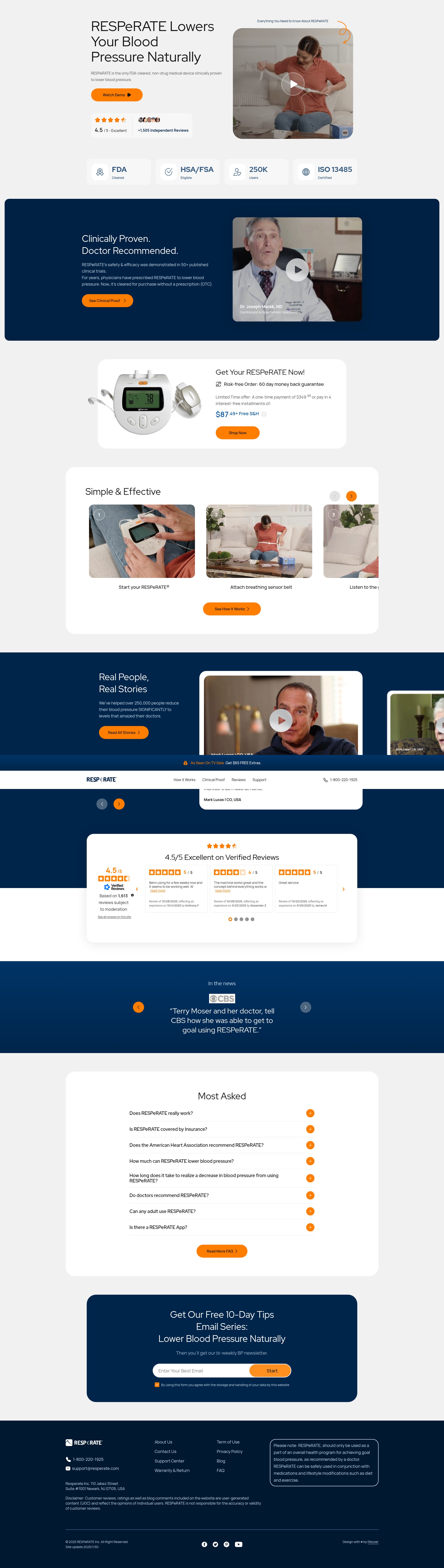 Screenshot of resperate.com