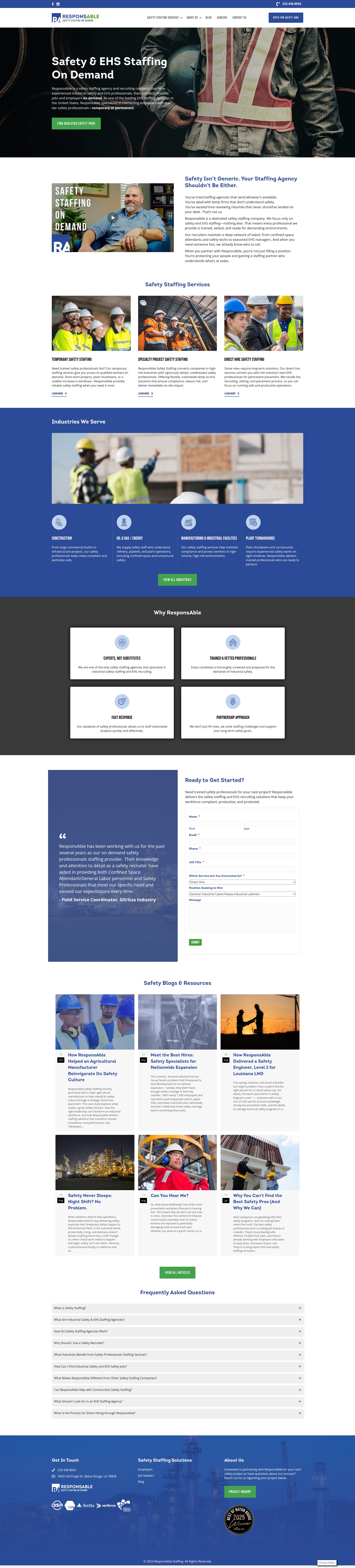 Screenshot of responsablestaffing.com
