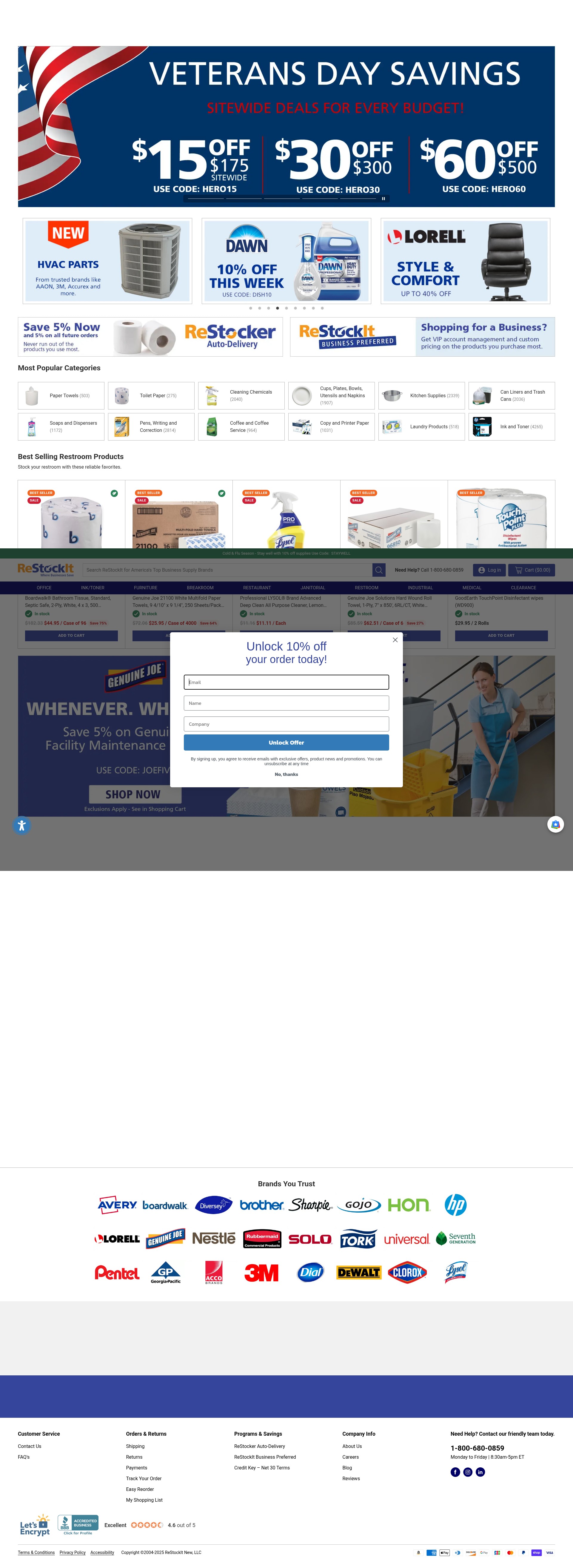 Screenshot of restockit.com