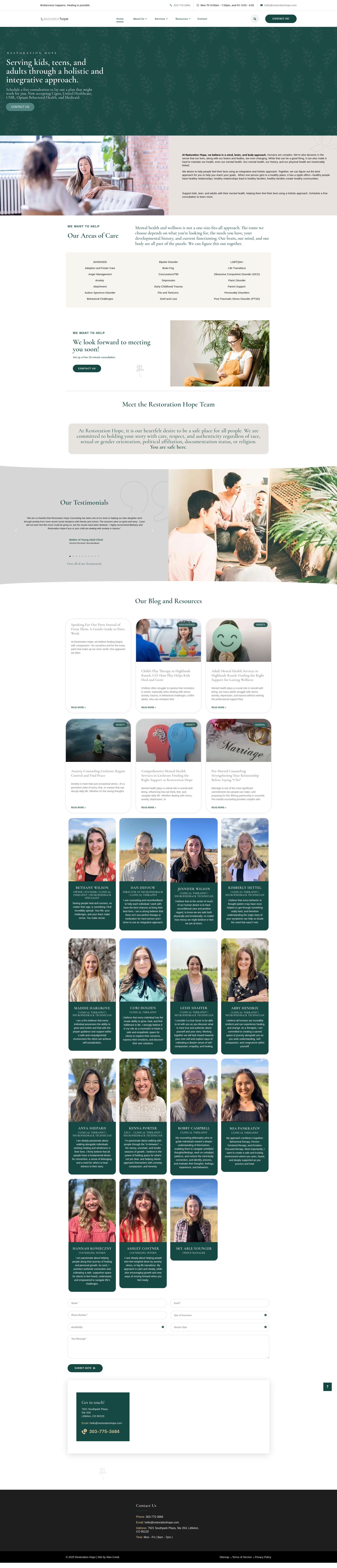 Screenshot of restorationhope.com