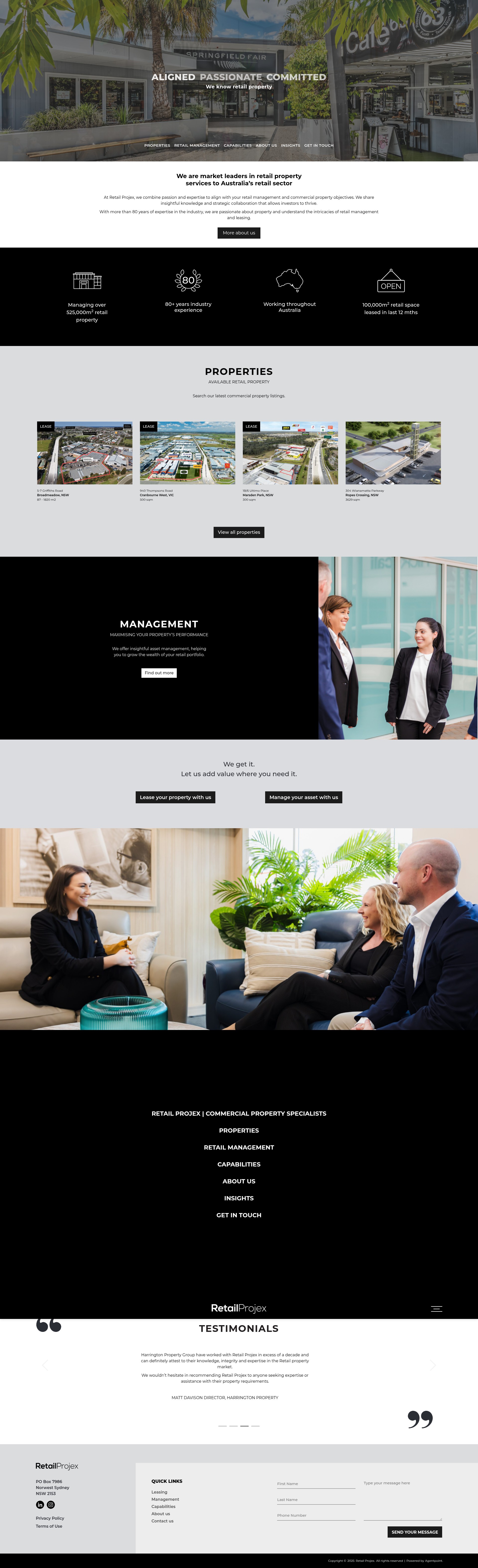Screenshot of retailprojex.com.au