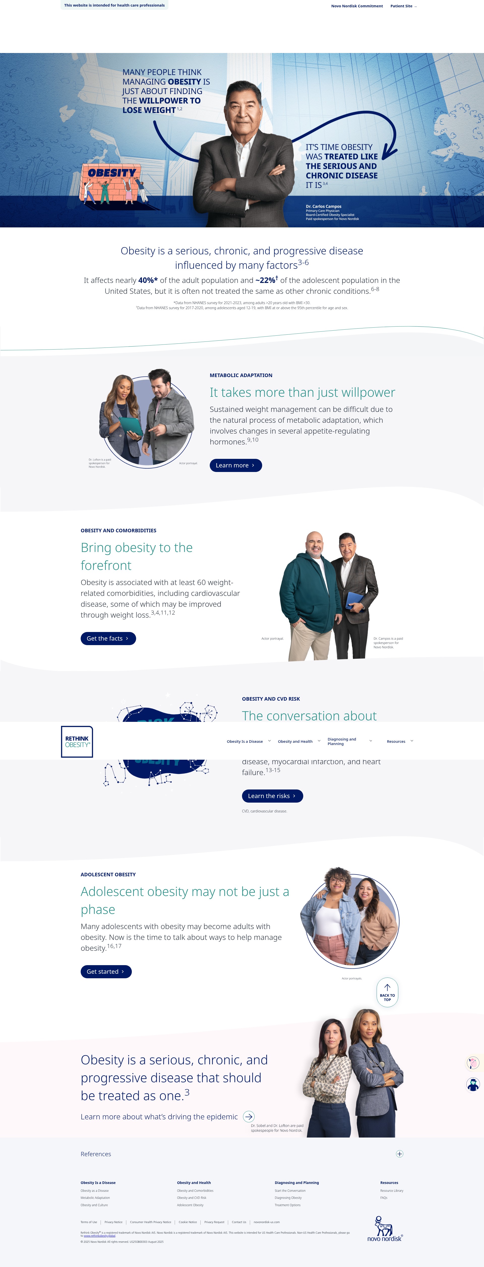 Screenshot of rethinkobesity.com