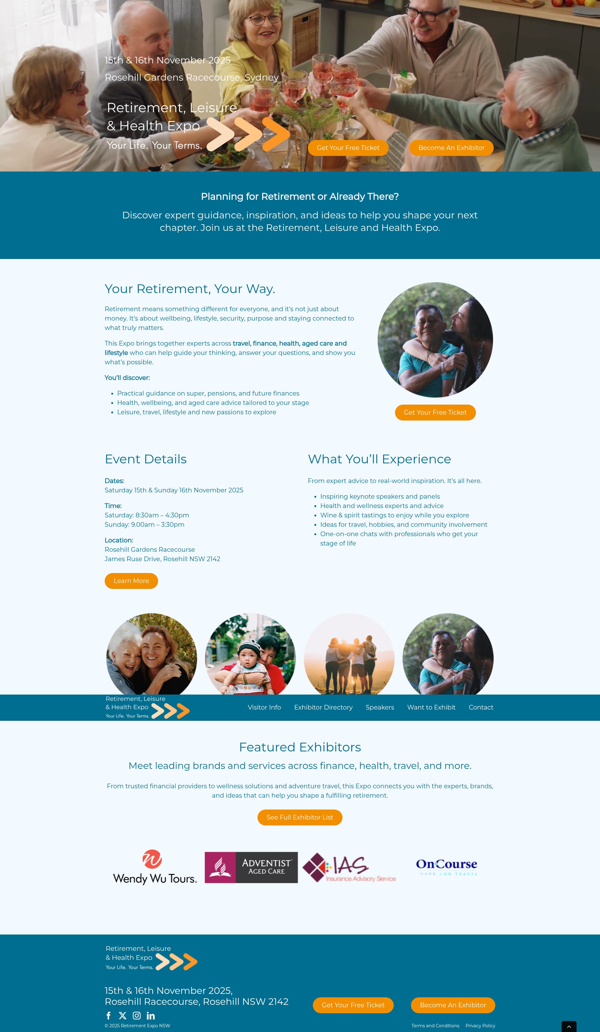 Screenshot of retirementexponsw.com.au