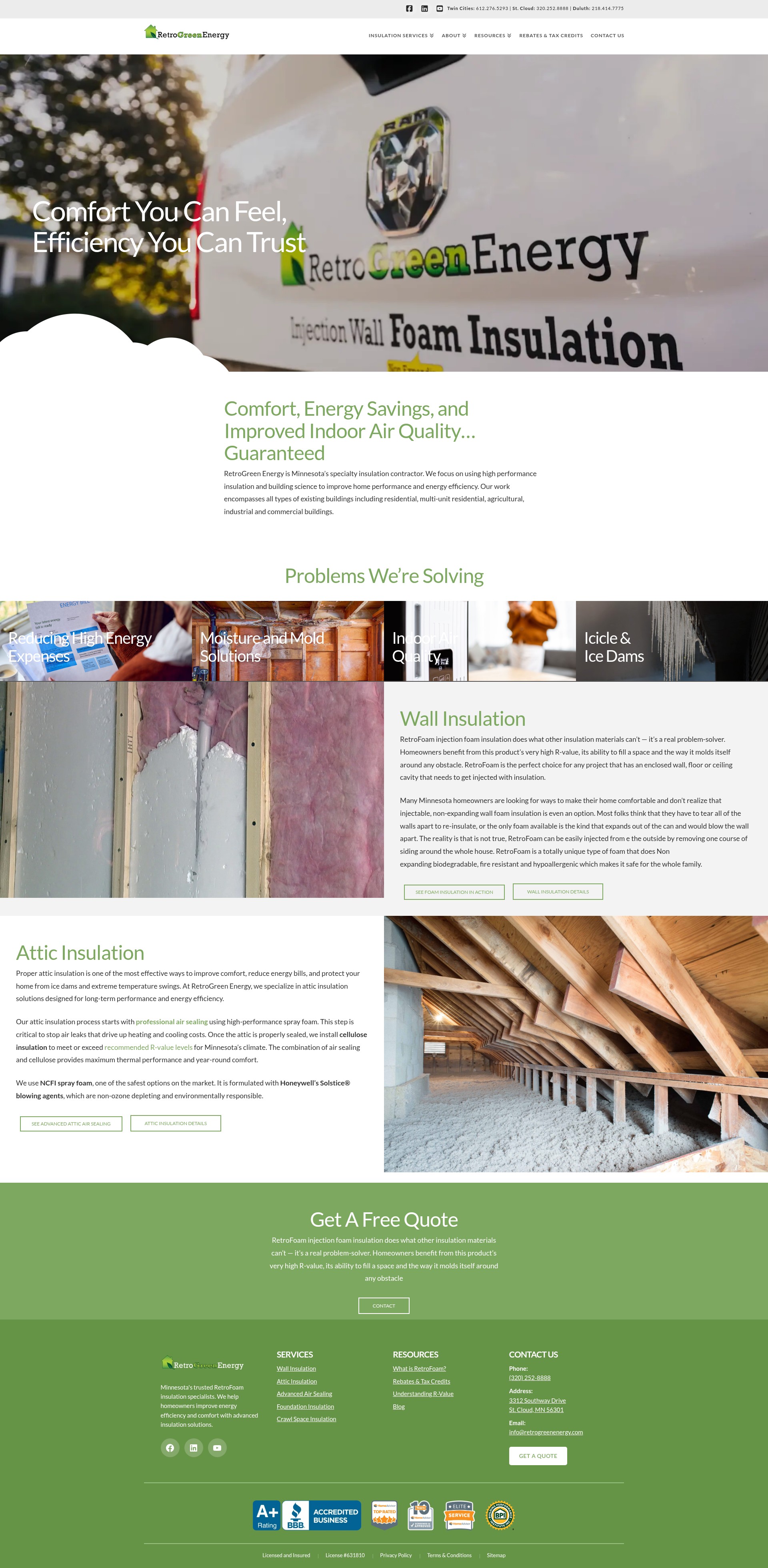 Screenshot of retrogreenenergy.com