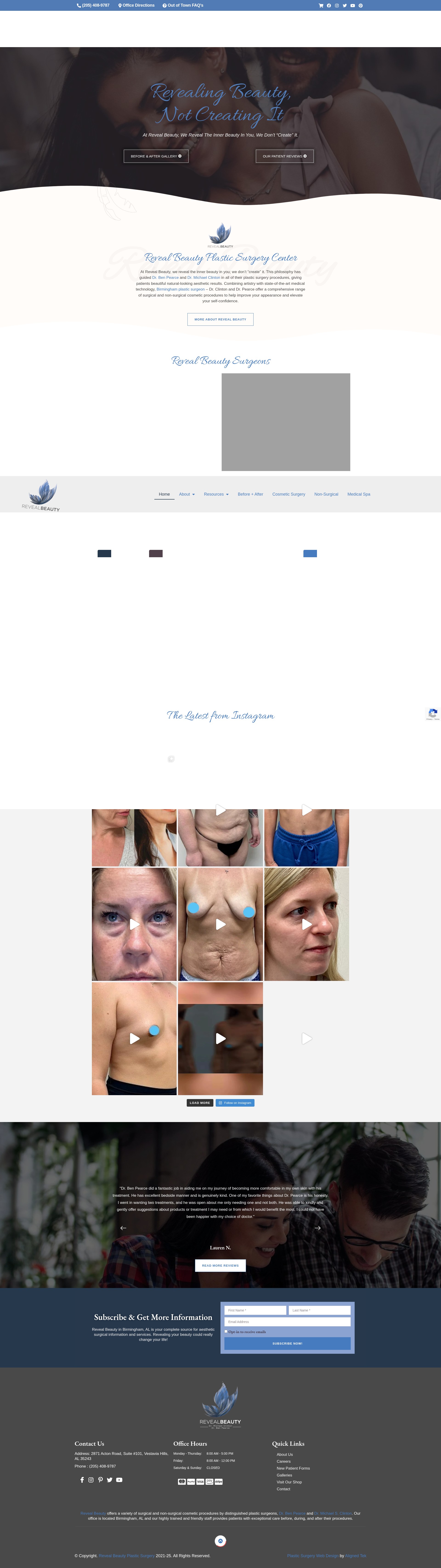 Screenshot of revealbeauty.net