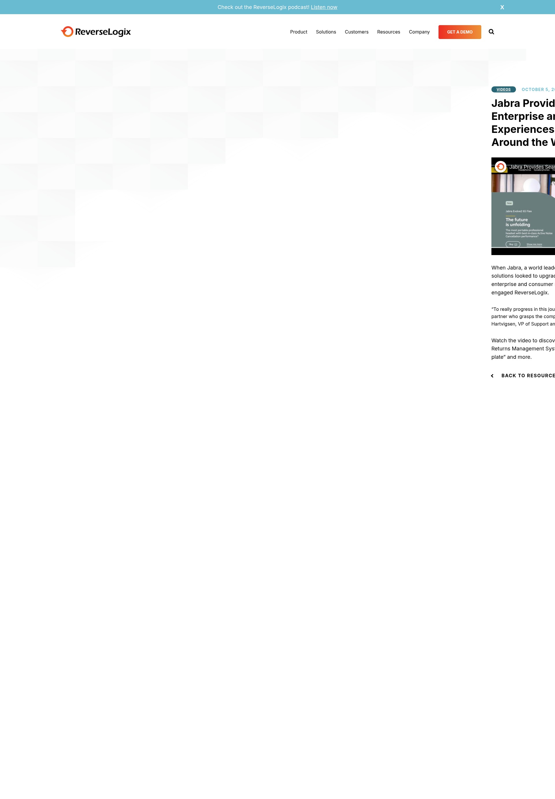 Screenshot of reverselogix.com