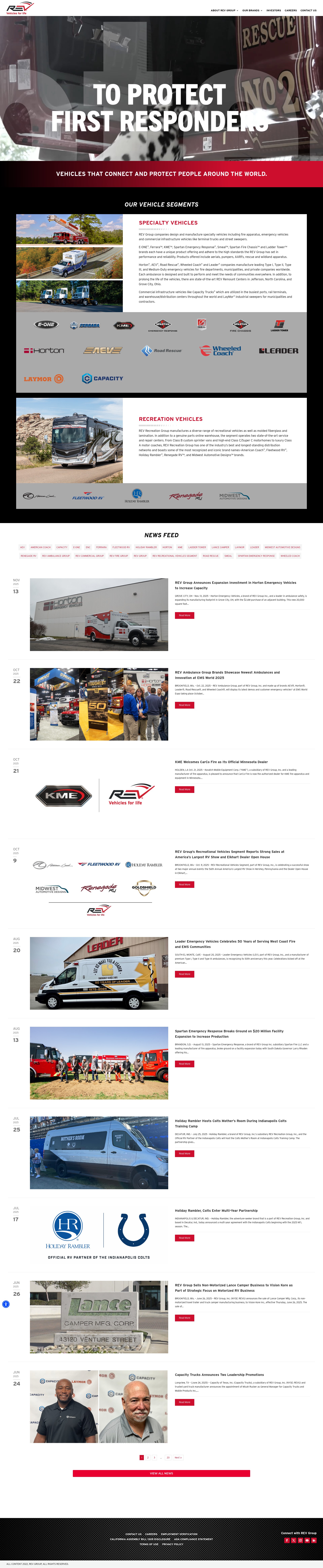 Screenshot of revgroup.com