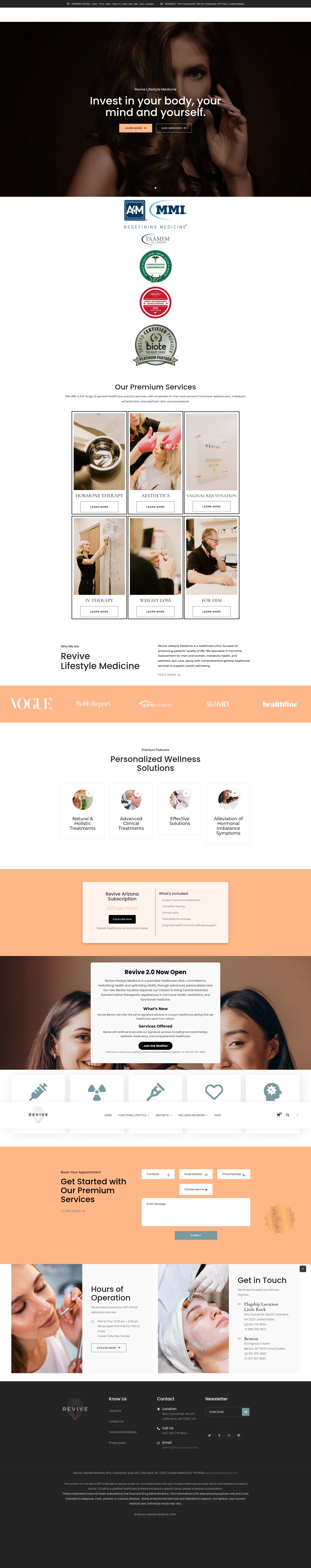 Screenshot of revivelifestylemedicine.com