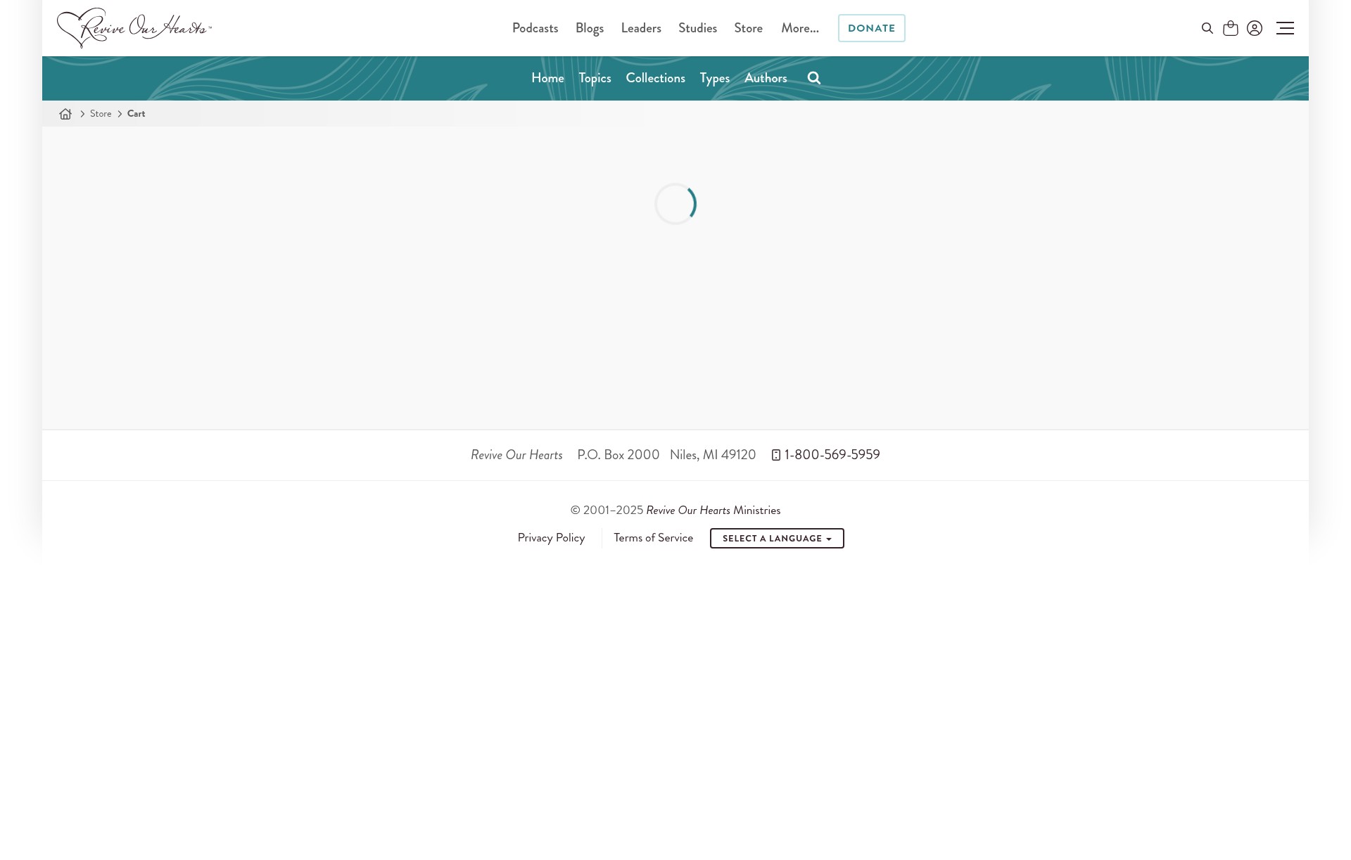 Screenshot of reviveourhearts.com