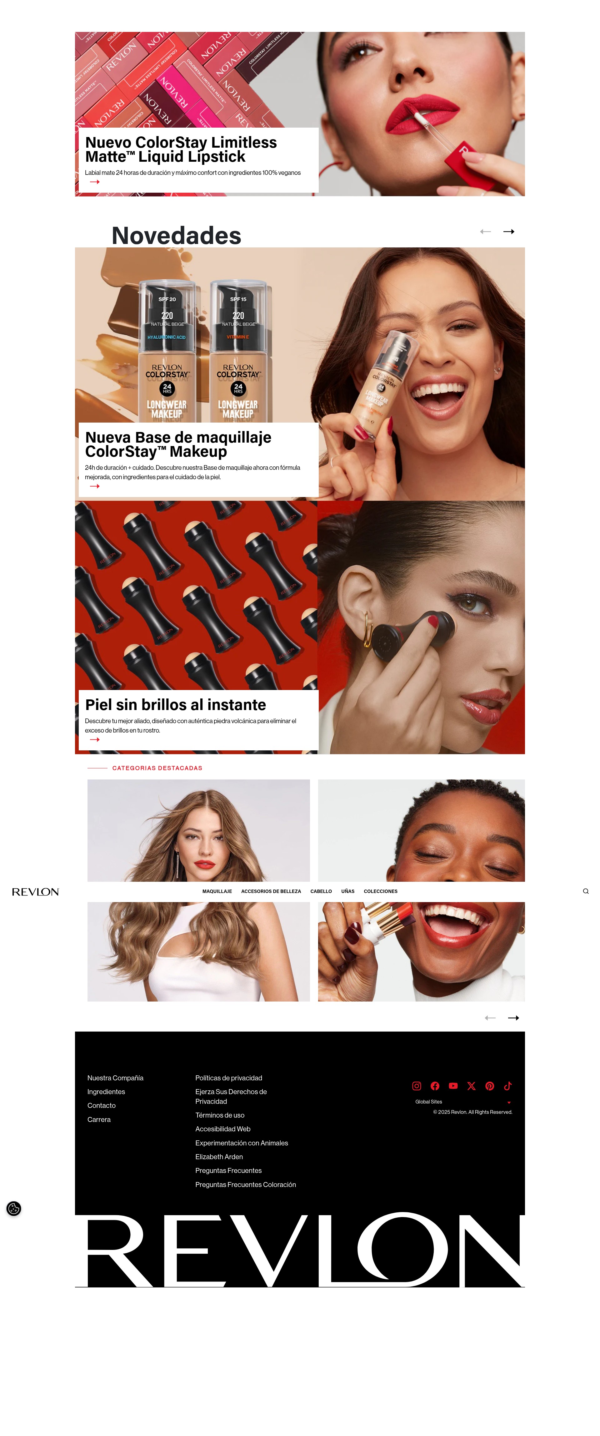 Screenshot of revlon.es