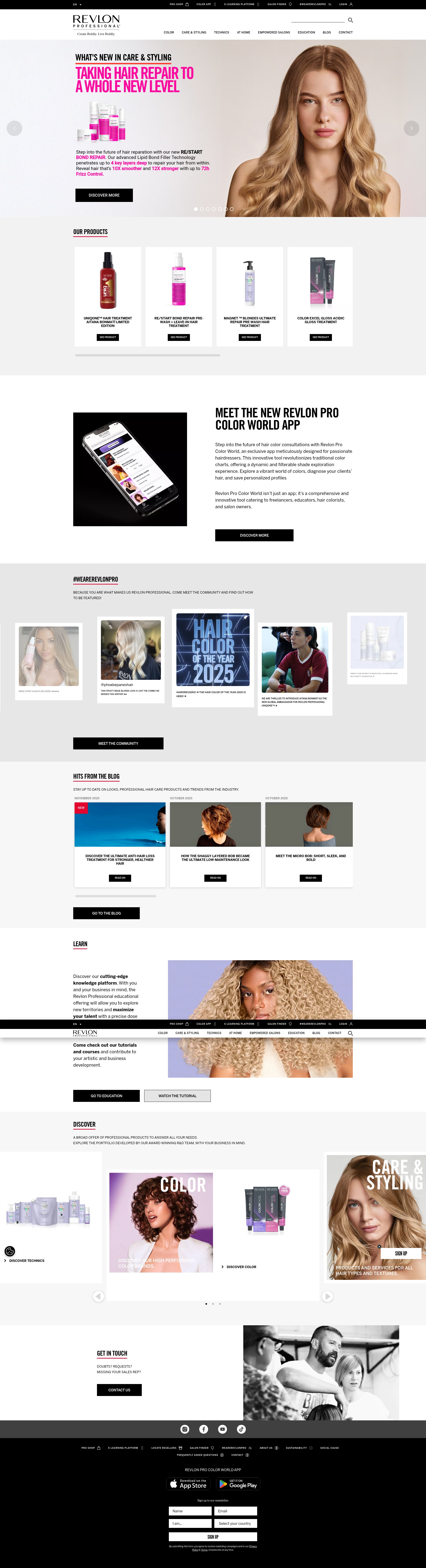 Screenshot of revlonprofessional.com
