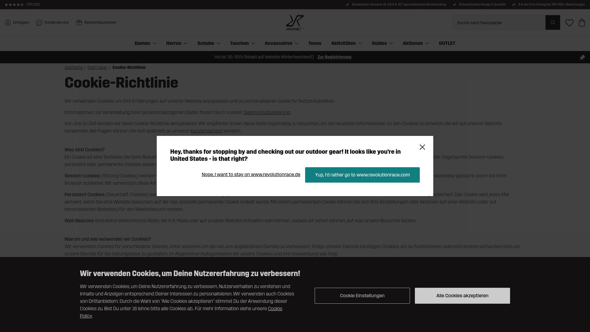Screenshot of revolutionrace.de