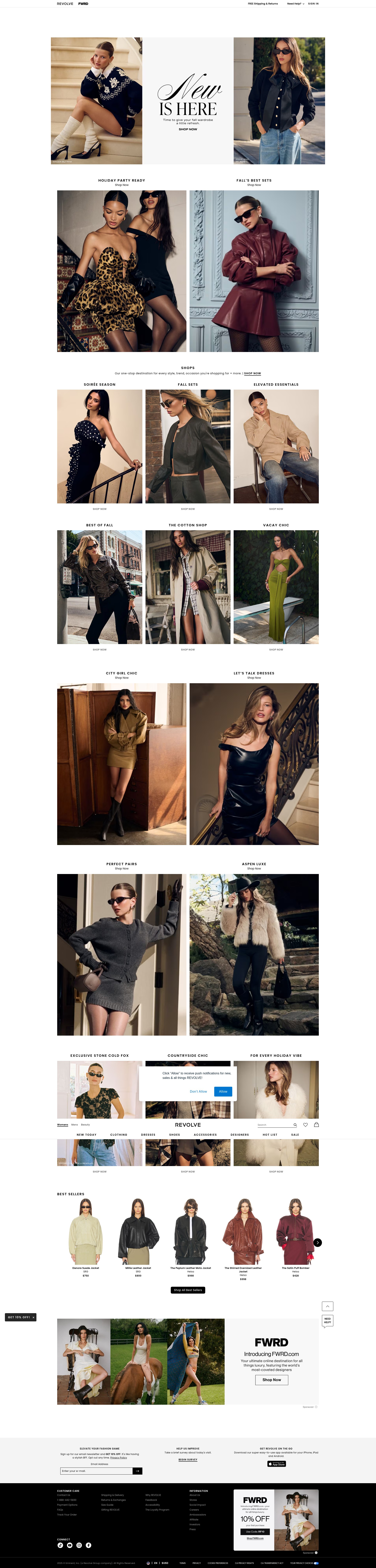 Screenshot of revolveclothing.com
