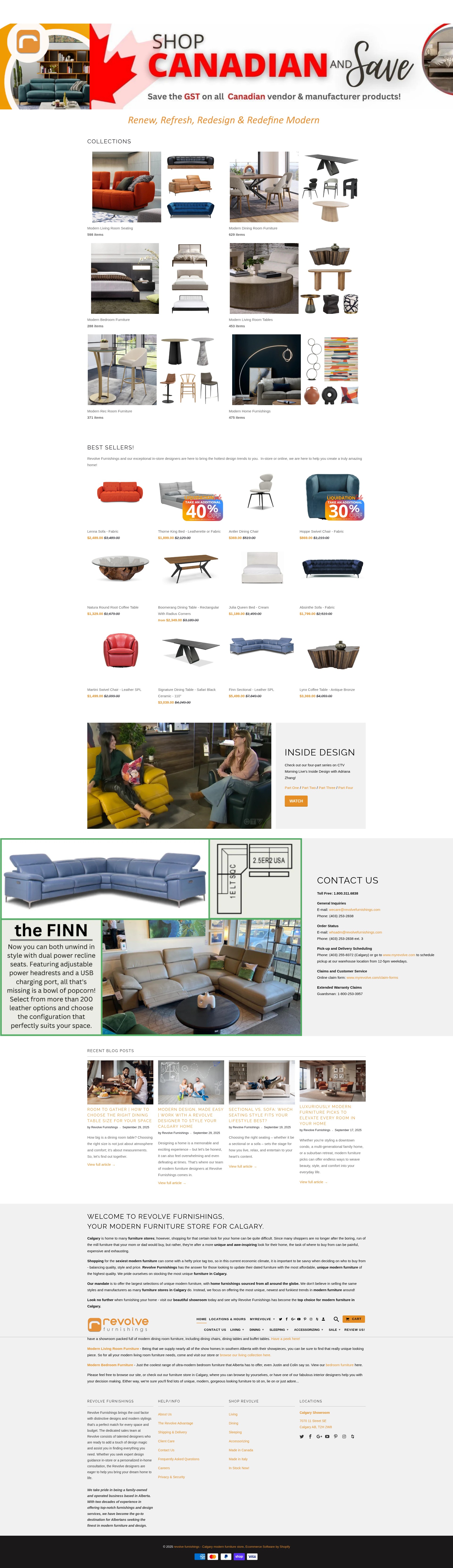 Screenshot of revolvefurnishings.com