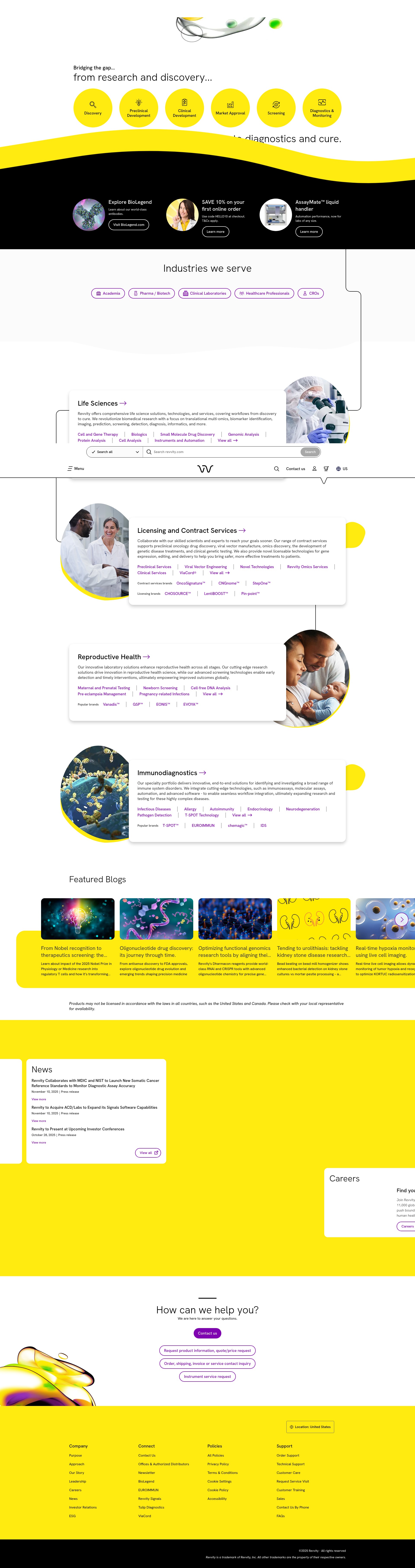Screenshot of revvity.com