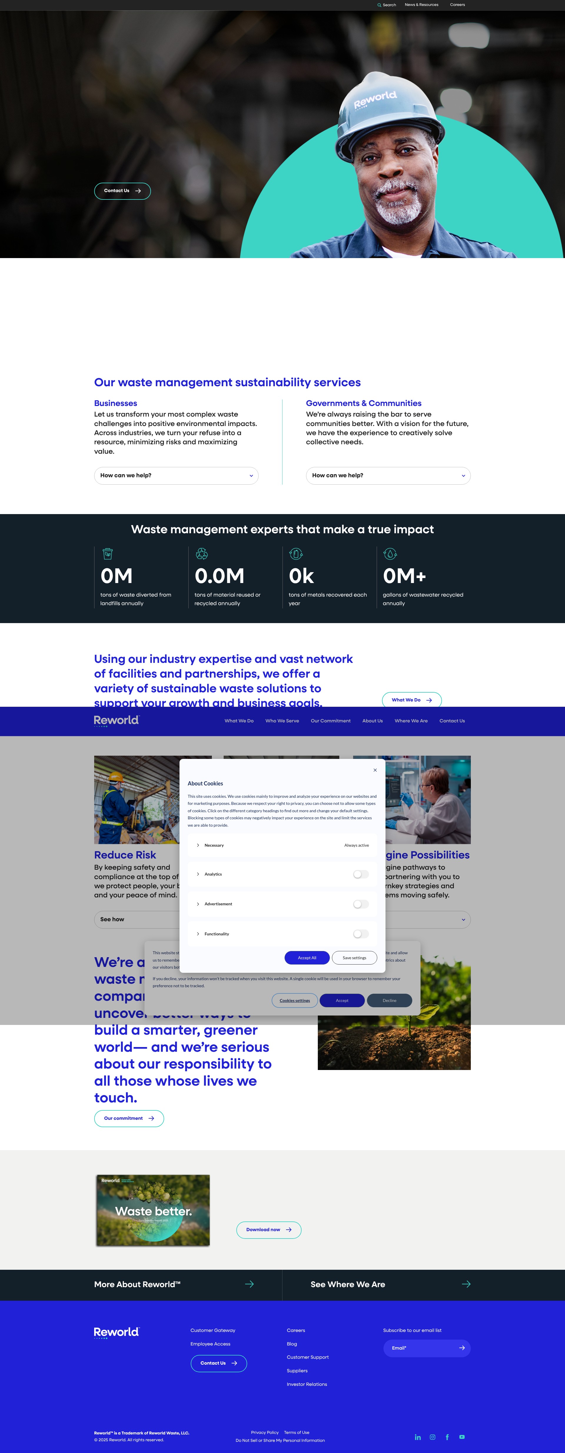 Screenshot of reworldwaste.com