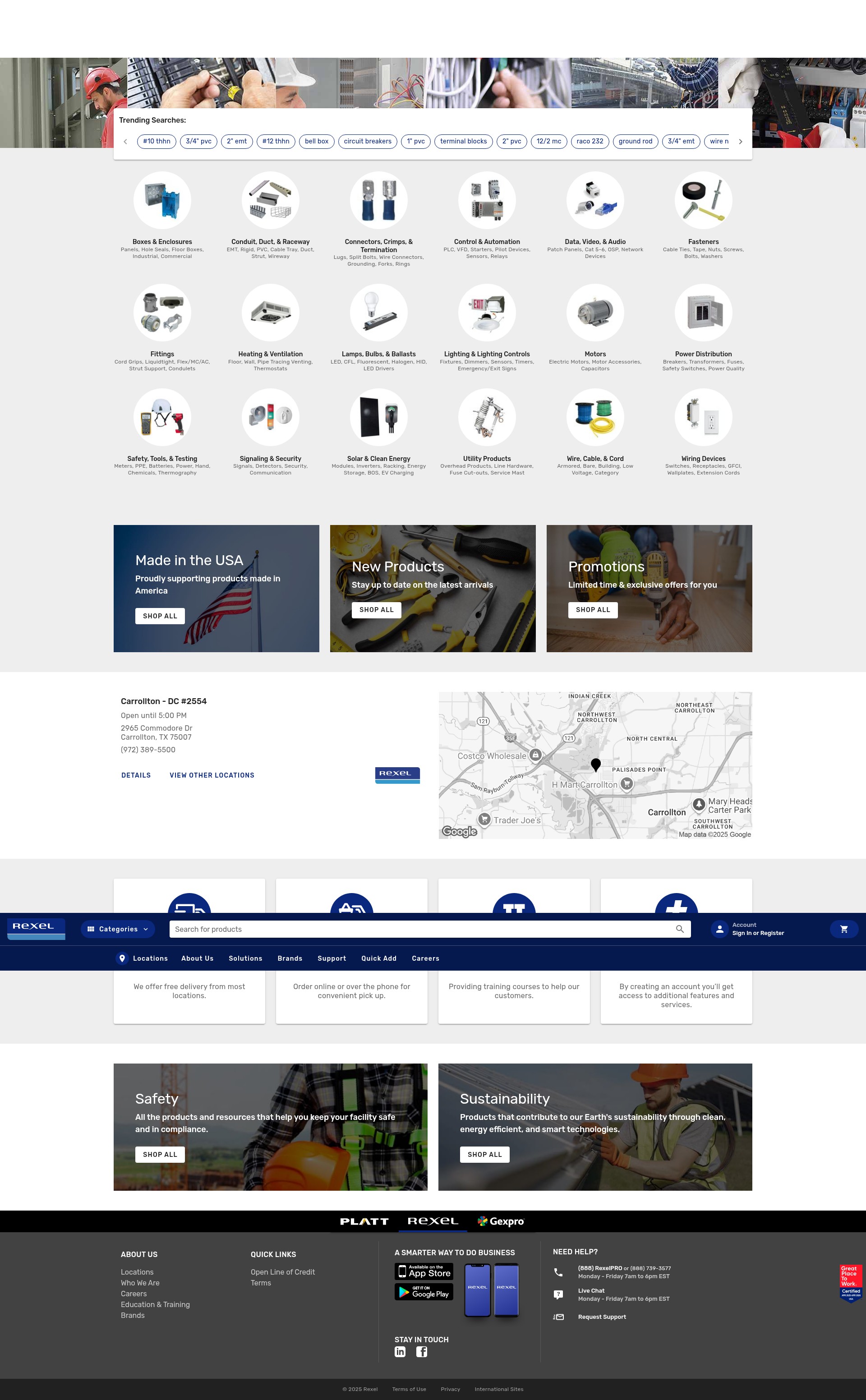 Screenshot of rexelusa.com