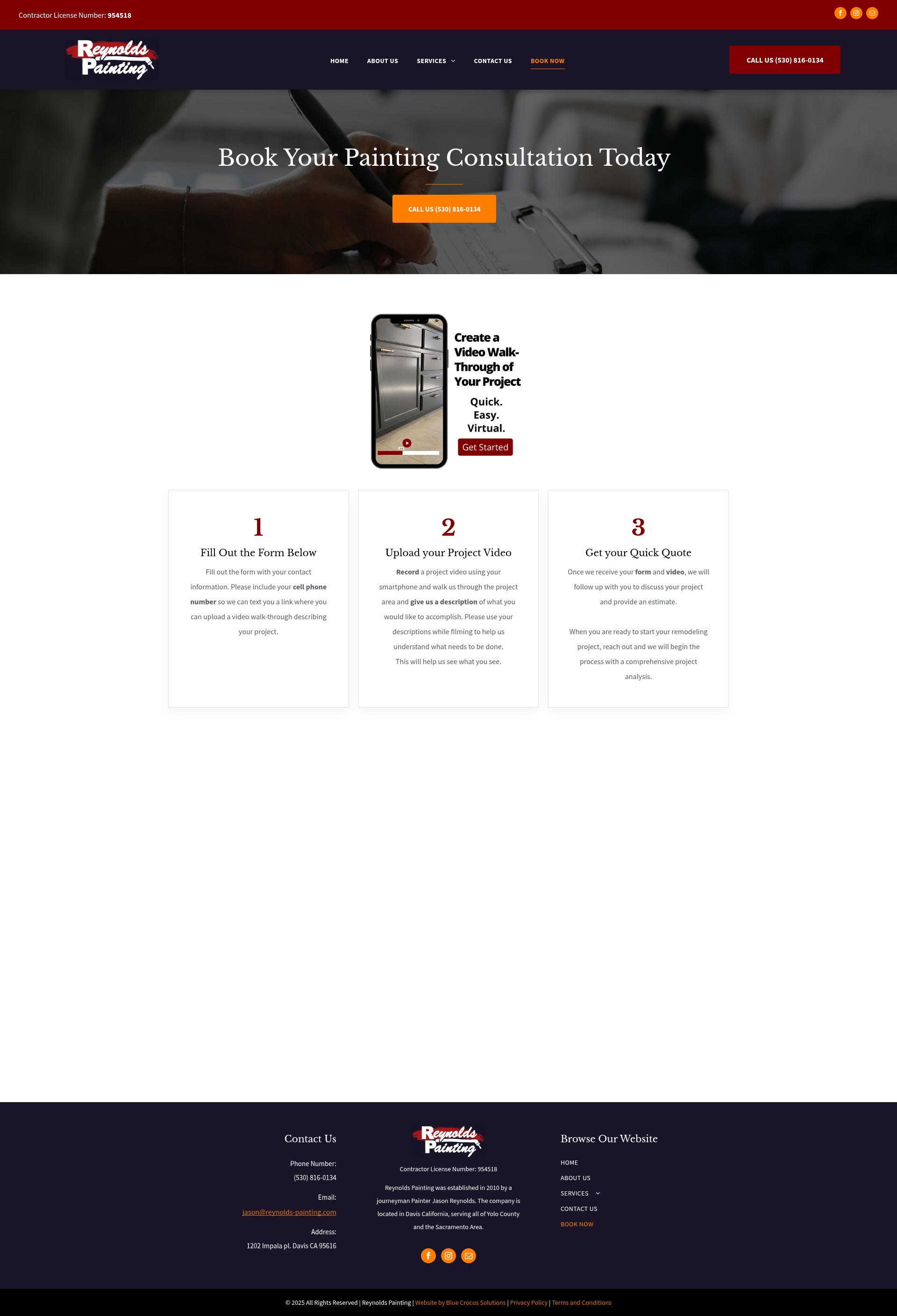 Screenshot of reynolds-painting.com