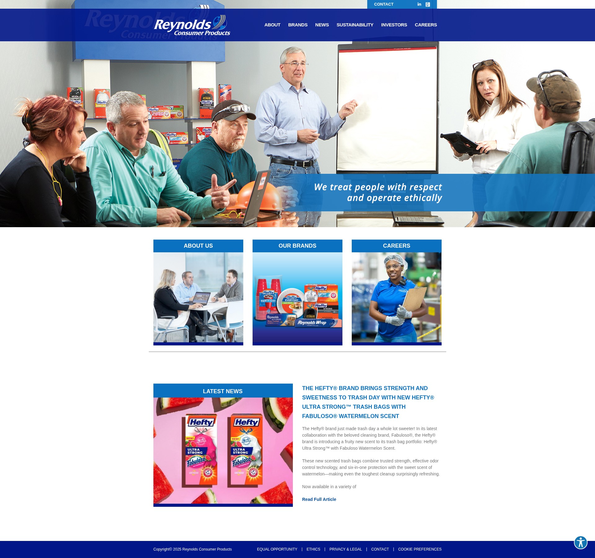 Screenshot of reynoldsconsumerproducts.com