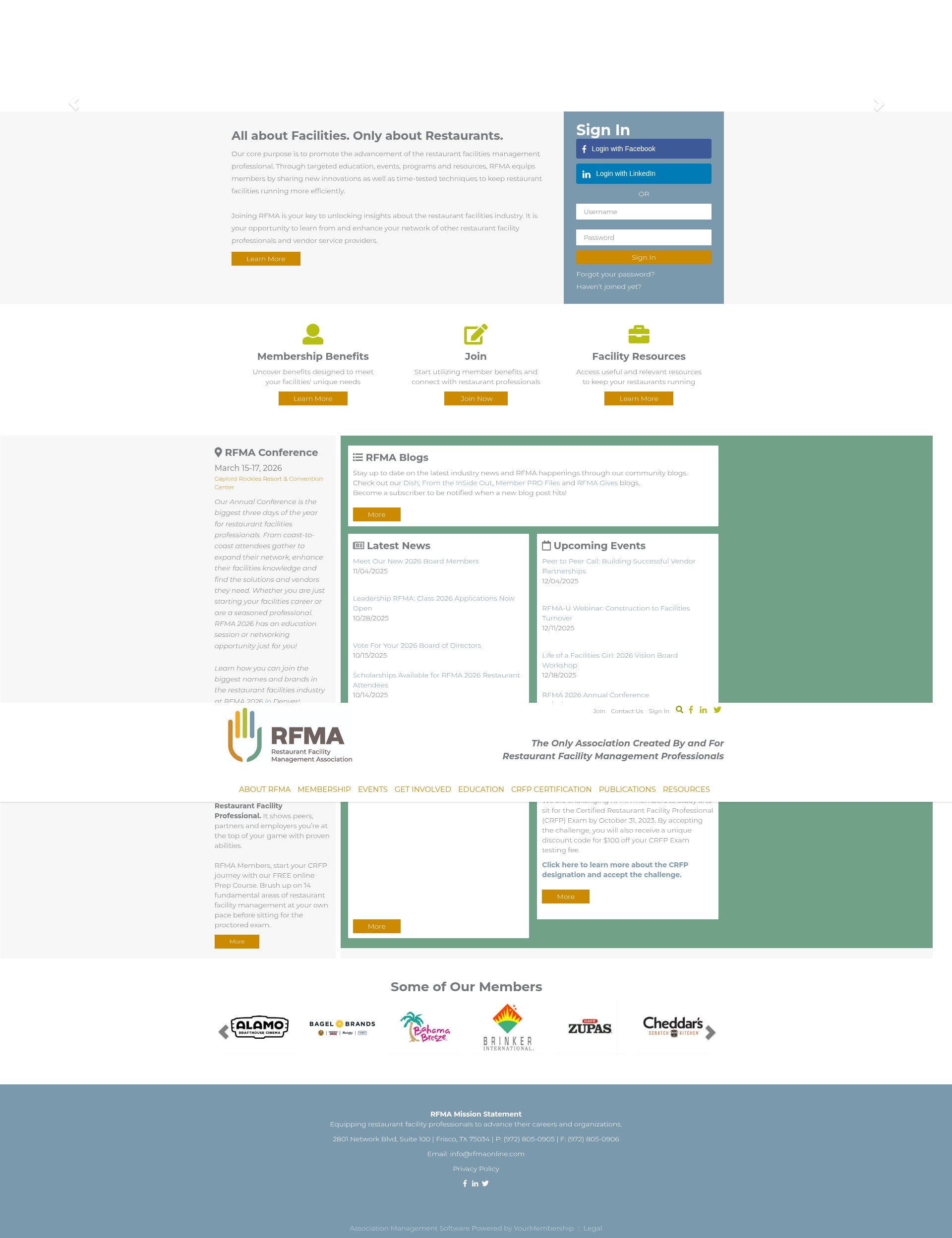 Screenshot of rfmaonline.com