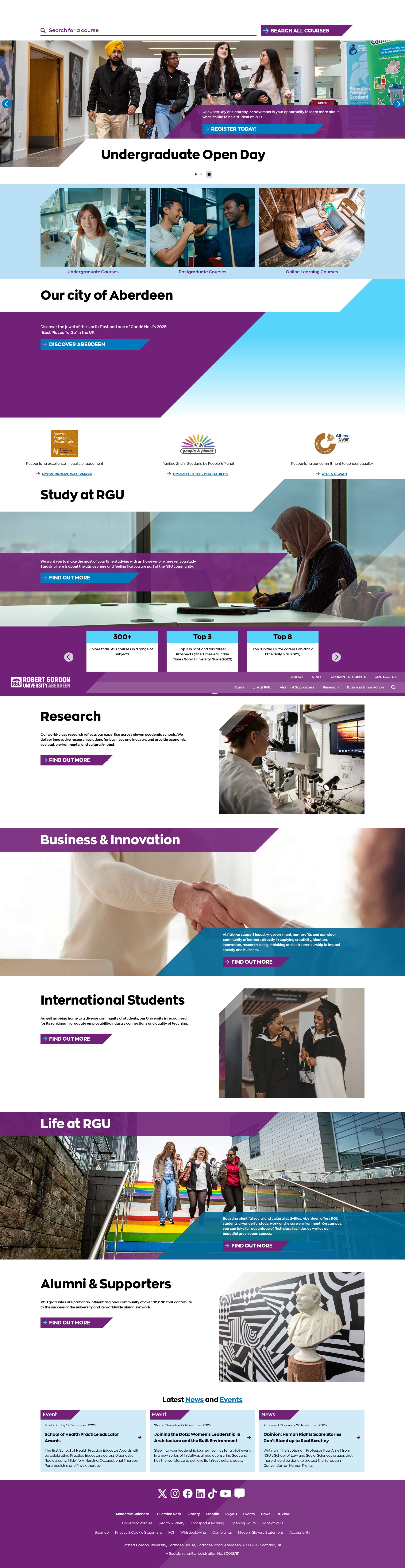 Screenshot of rgu.ac.uk