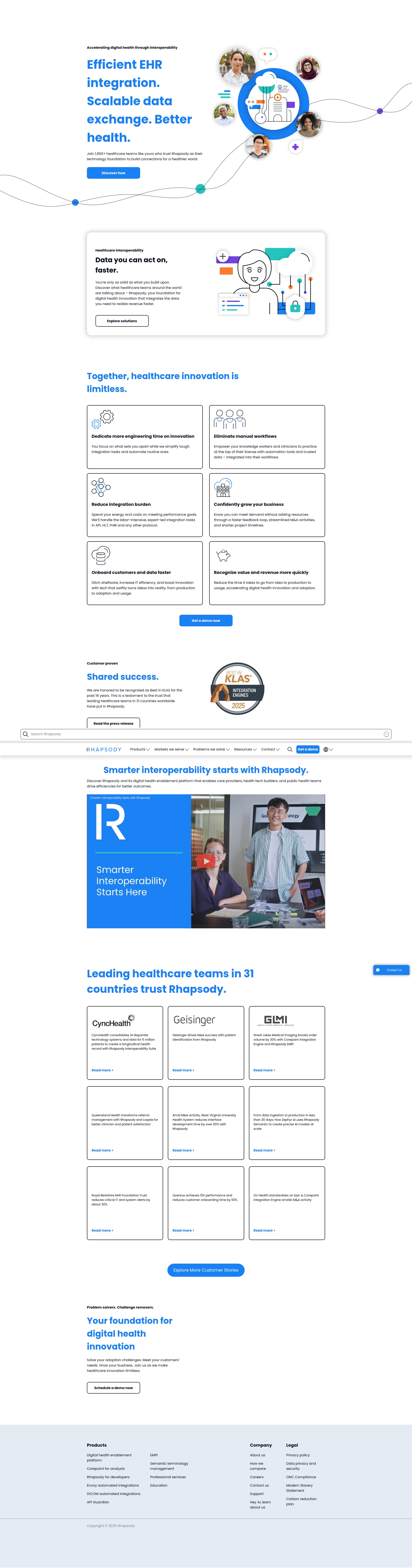Screenshot of rhapsody.health
