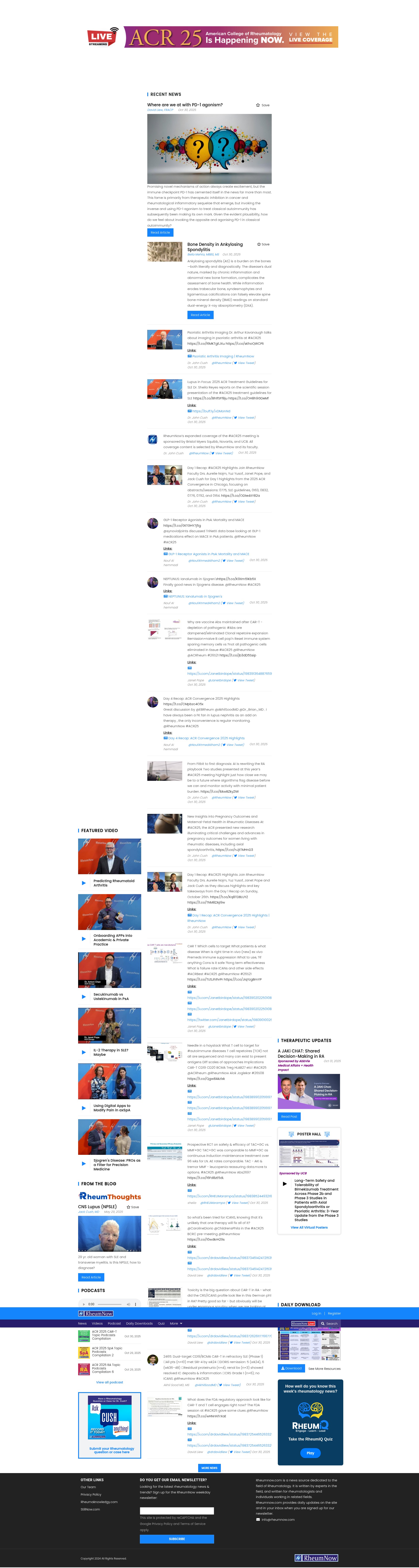 Screenshot of rheumnow.com