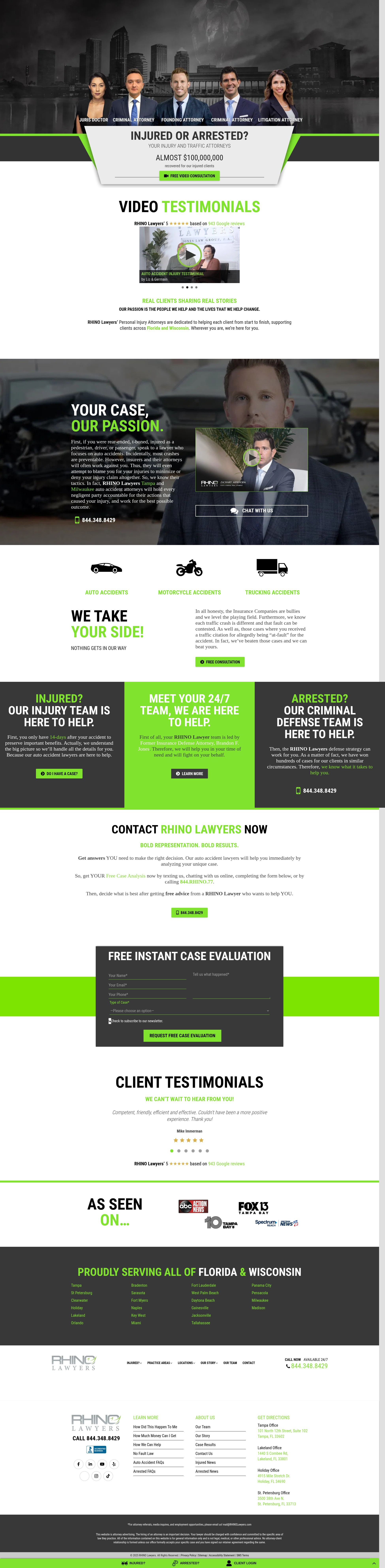 Screenshot of rhinolawyers.com