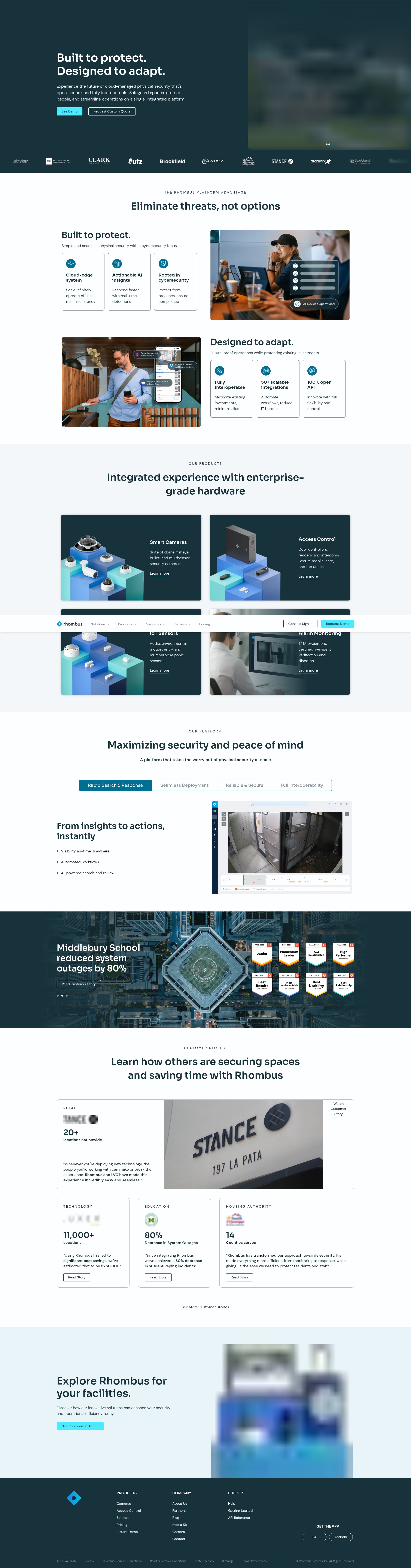 Screenshot of rhombus.com